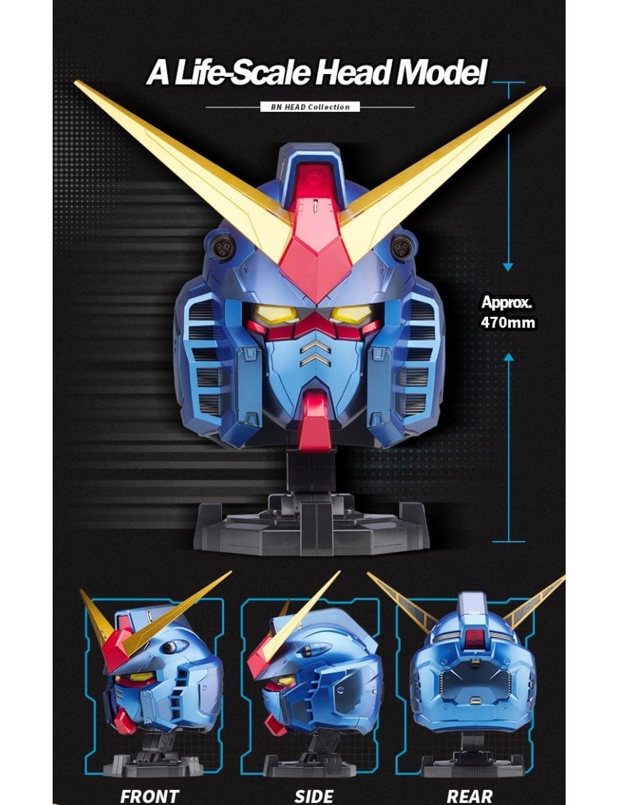 Bandai BN Head Collection Vol.1 Mobile Suit Gundam RX-78-2 Gundam Head Sculpt Metallic