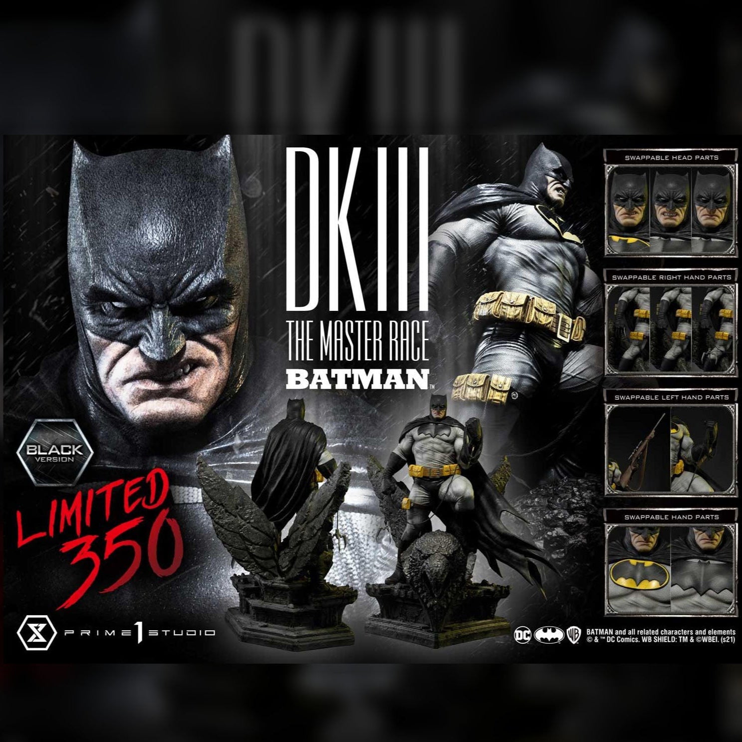 Batman Dark Knight III The Master Race (Black ver.) 1:3 statue by Prime 1 Studio