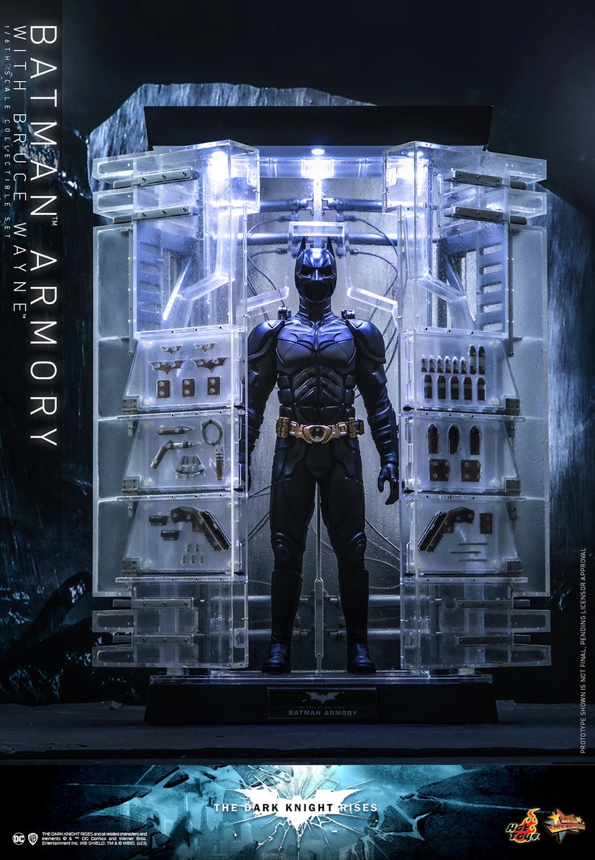 BATMAN ARMORY WITH BRUCE WAYNE Set by Hot Toys