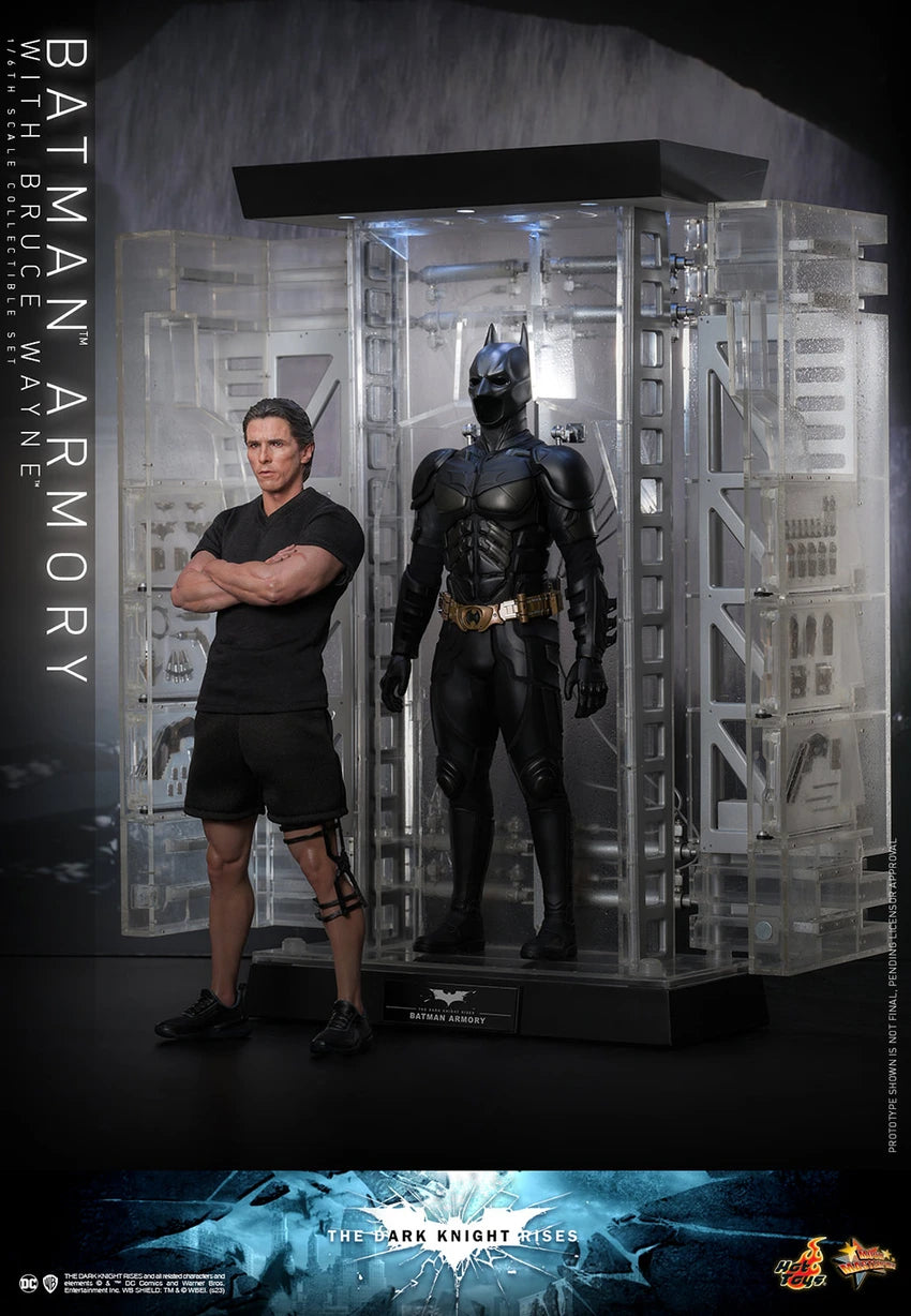 BATMAN ARMORY WITH BRUCE WAYNE Set by Hot Toys