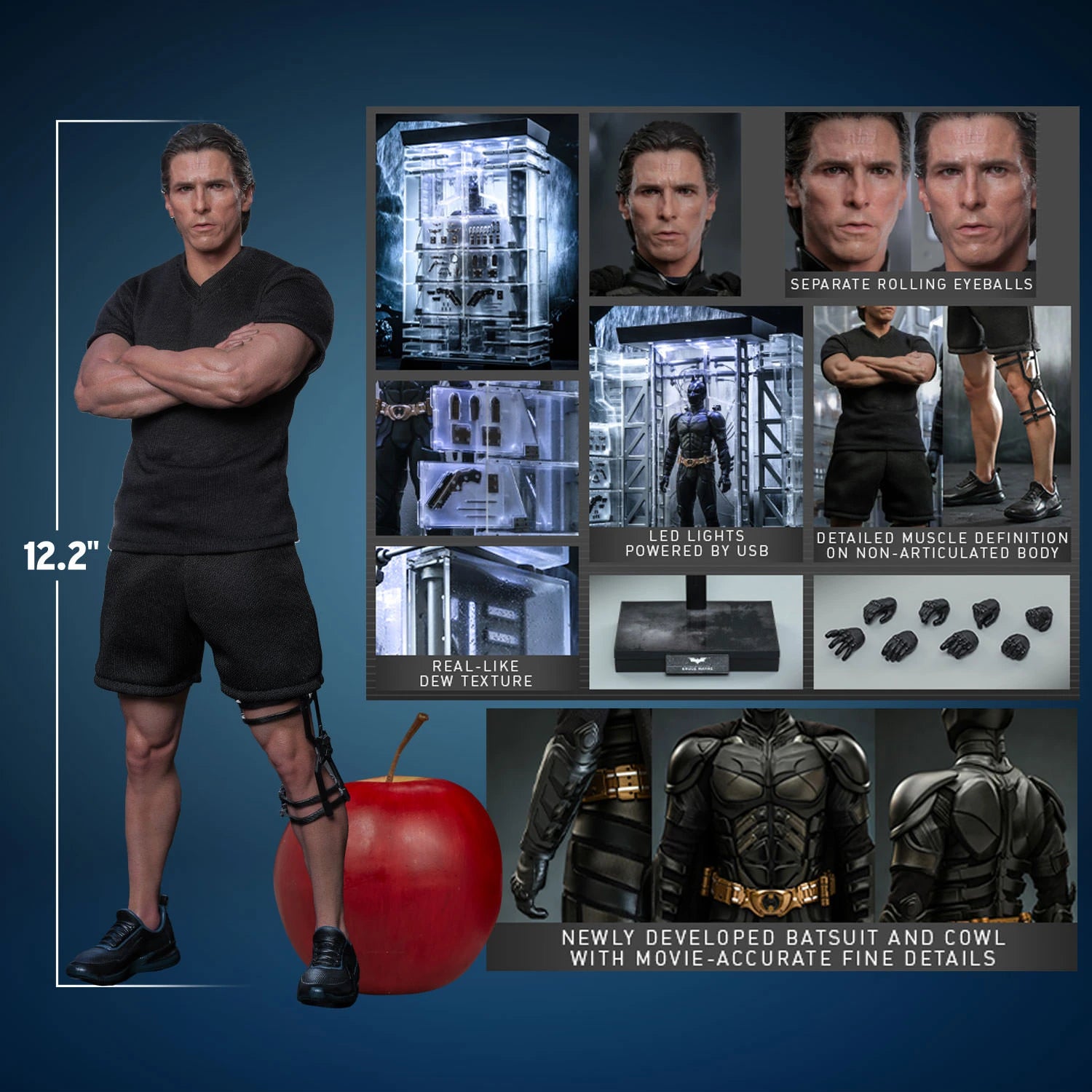 BATMAN ARMORY WITH BRUCE WAYNE Set by Hot Toys