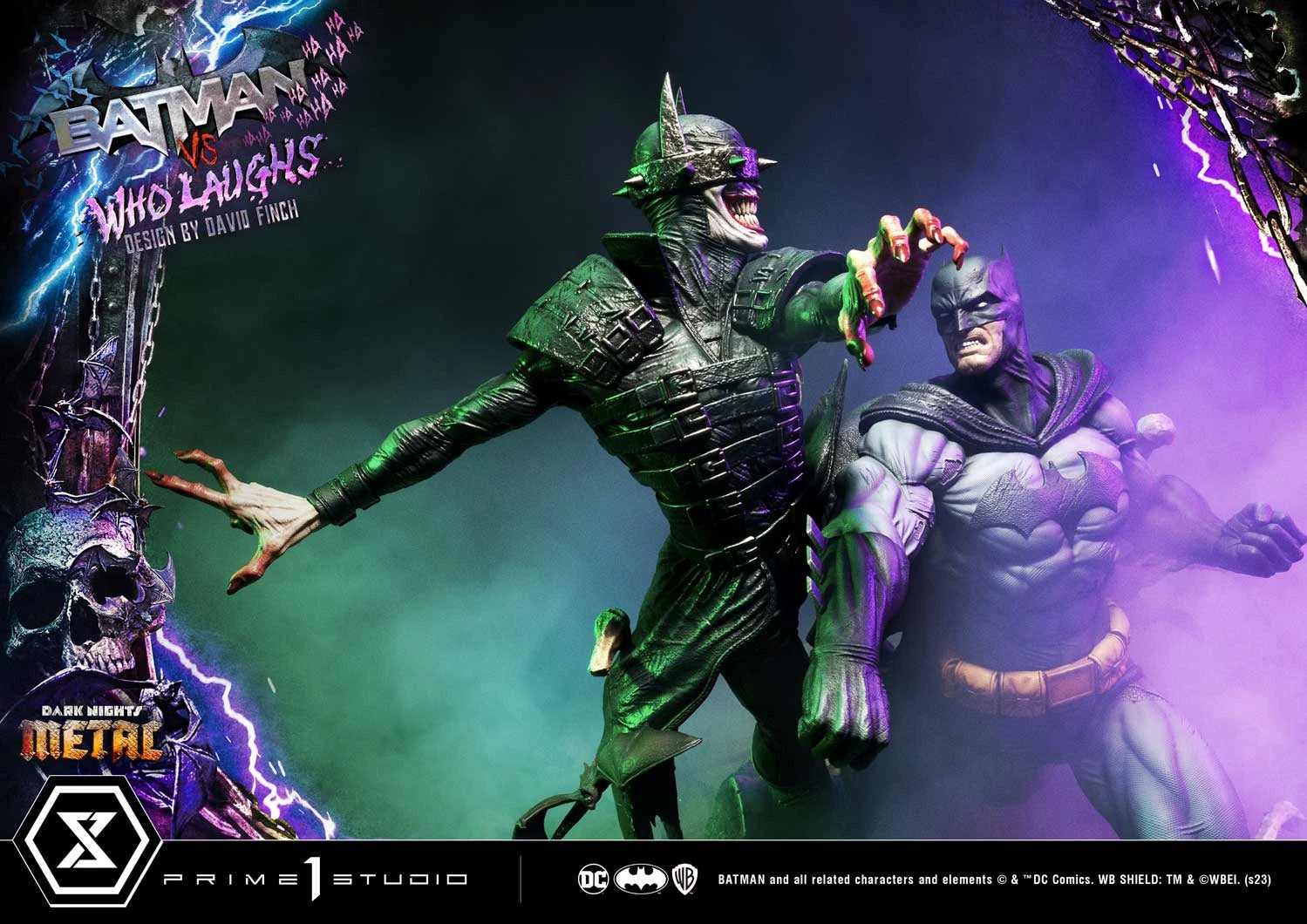 Batman vs Batman Who Laughs Statue By Prime 1 Studios