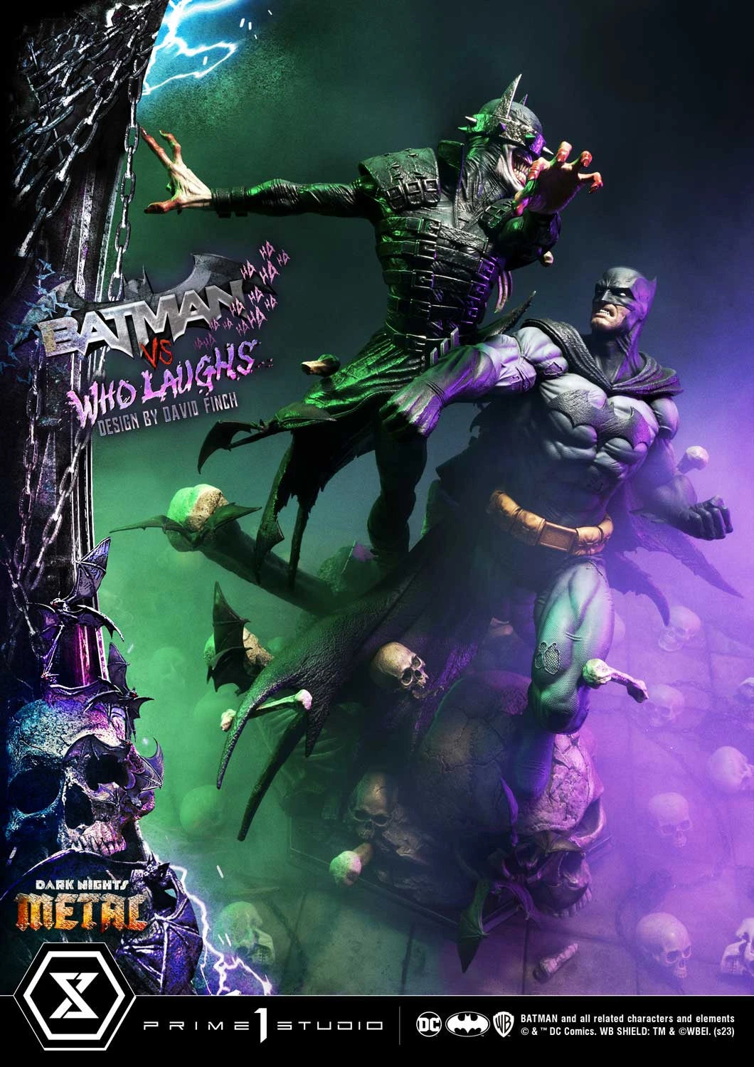 Batman vs Batman Who Laughs Statue By Prime 1 Studios