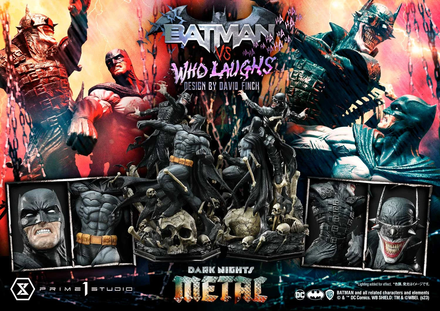 Batman vs Batman Who Laughs Statue By Prime 1 Studios