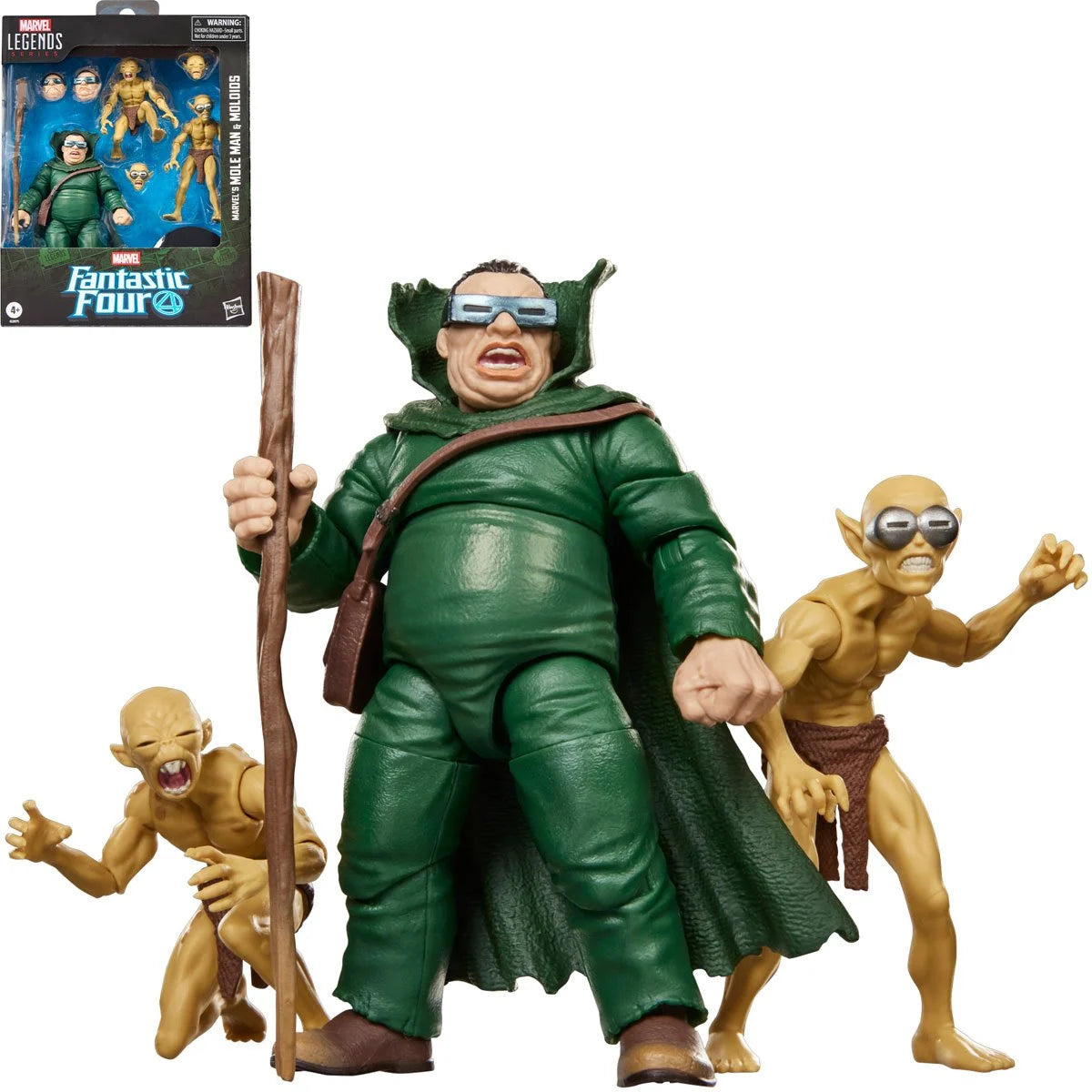 Fantastic Four Marvel Legends Mole Man & Moloids Action Figures