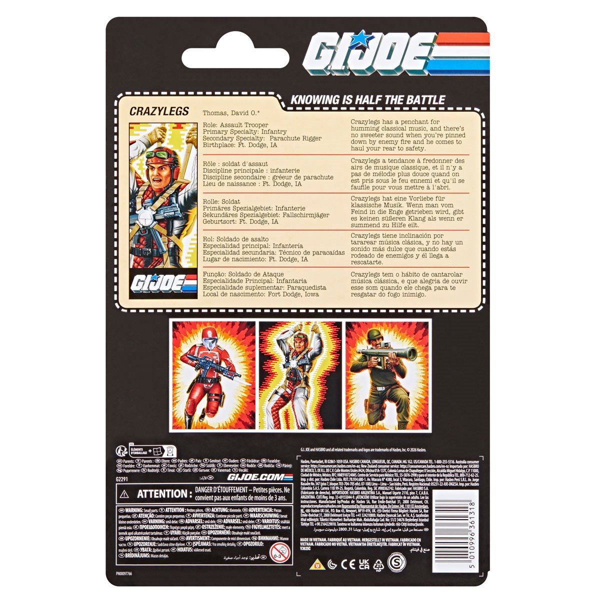 G.I. Joe Classified Series Retro Cardback David Crazylegs Thomas Action Figure