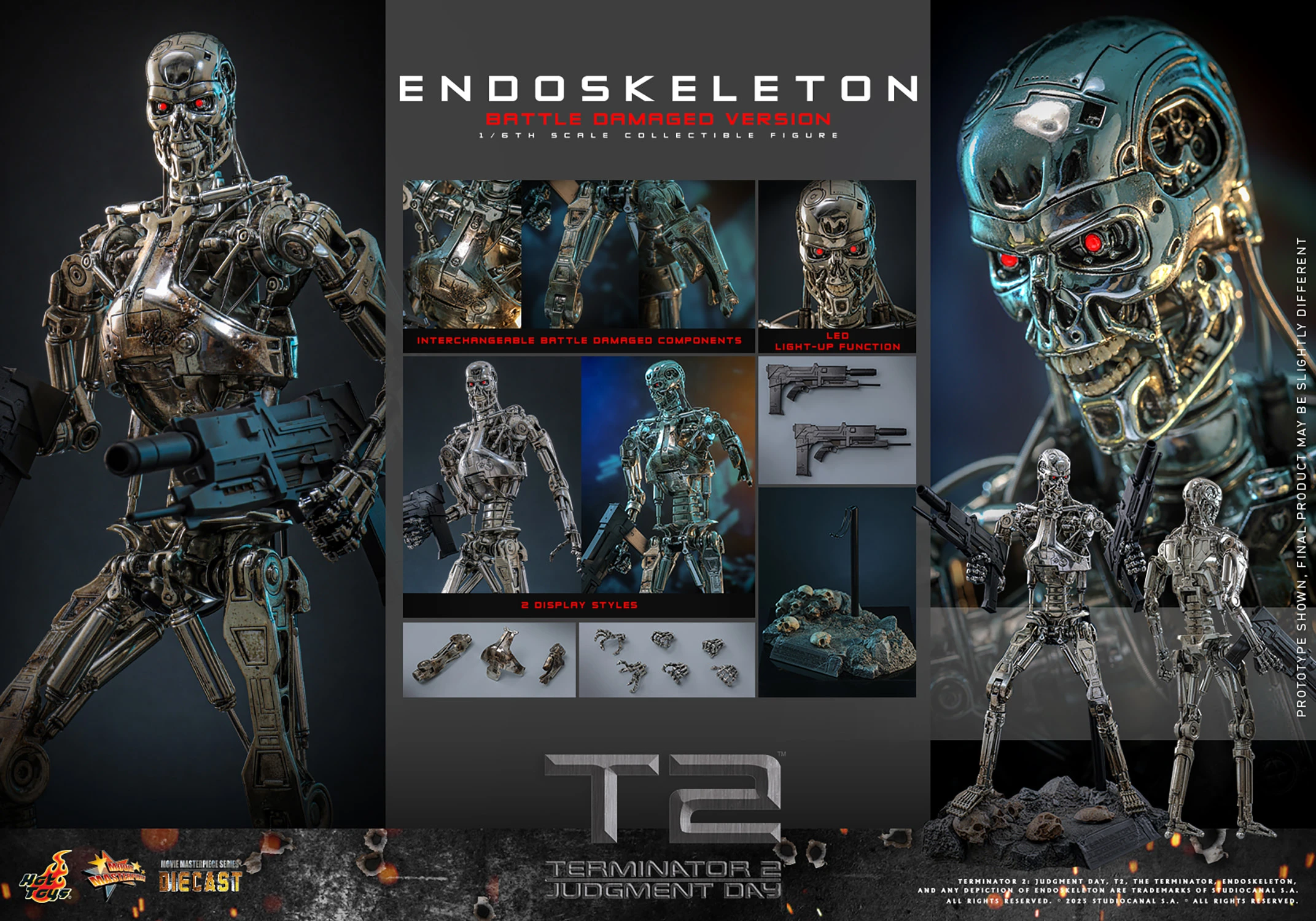 Endoskeleton (Battle Damaged Version) Sixth Scale Figure by Hot Toys