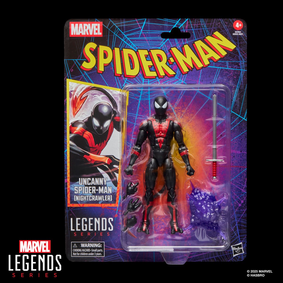 Spider-Man Marvel Legends Retro Cardback Uncanny Spider-Man (Nightcrawler) Action Figure