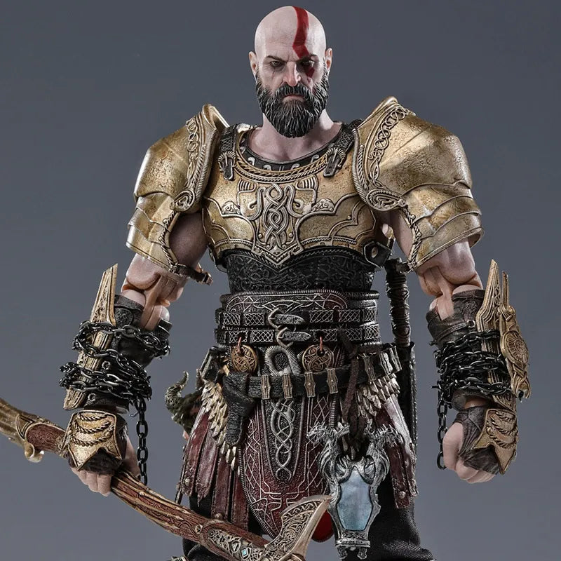 God Of War Kratos in Valkyrie Armour Deicide War Deluxe Edition Action Figure