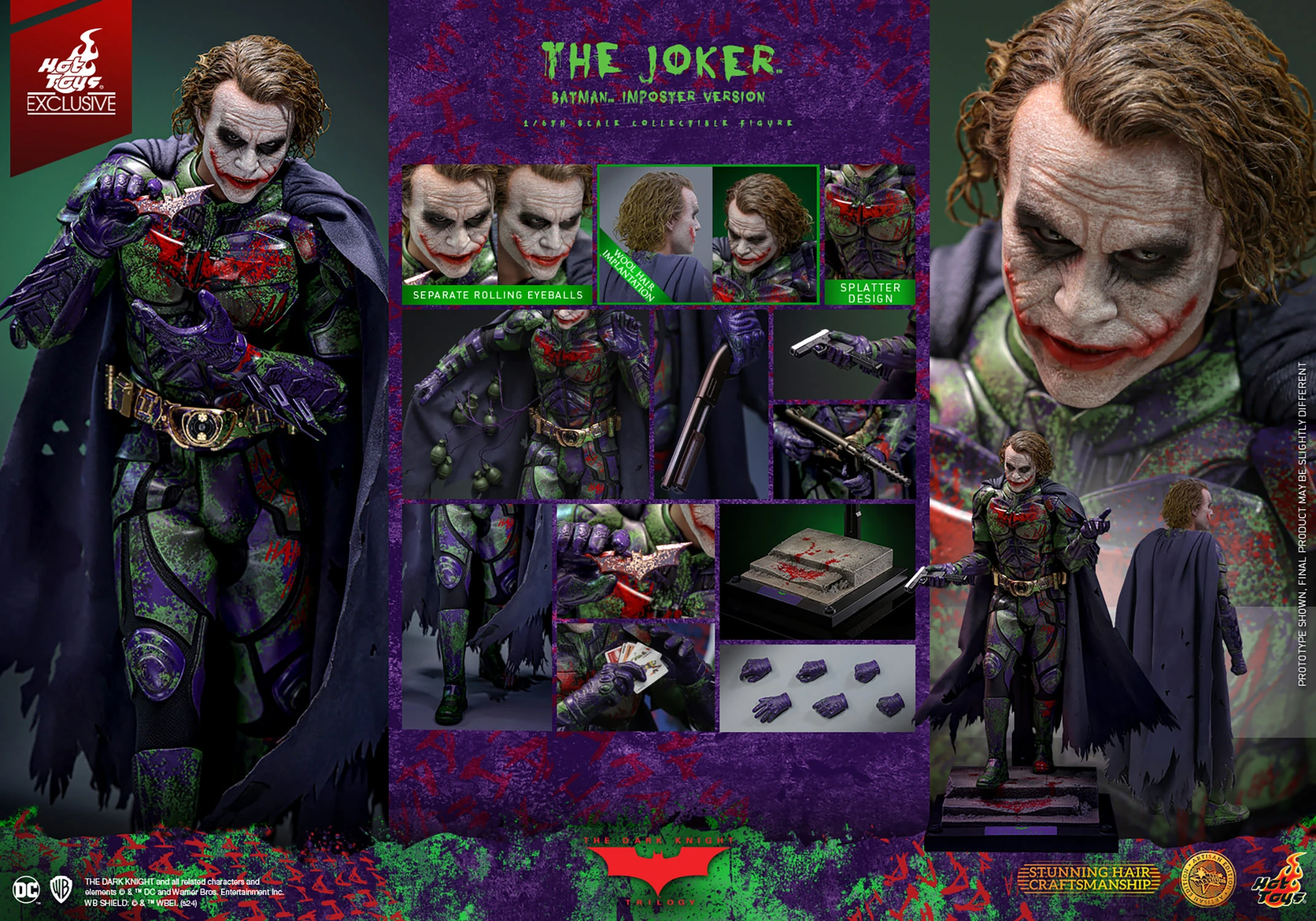 The Joker (Batman Imposter Version) (Artisan Edition) By Hot Toys