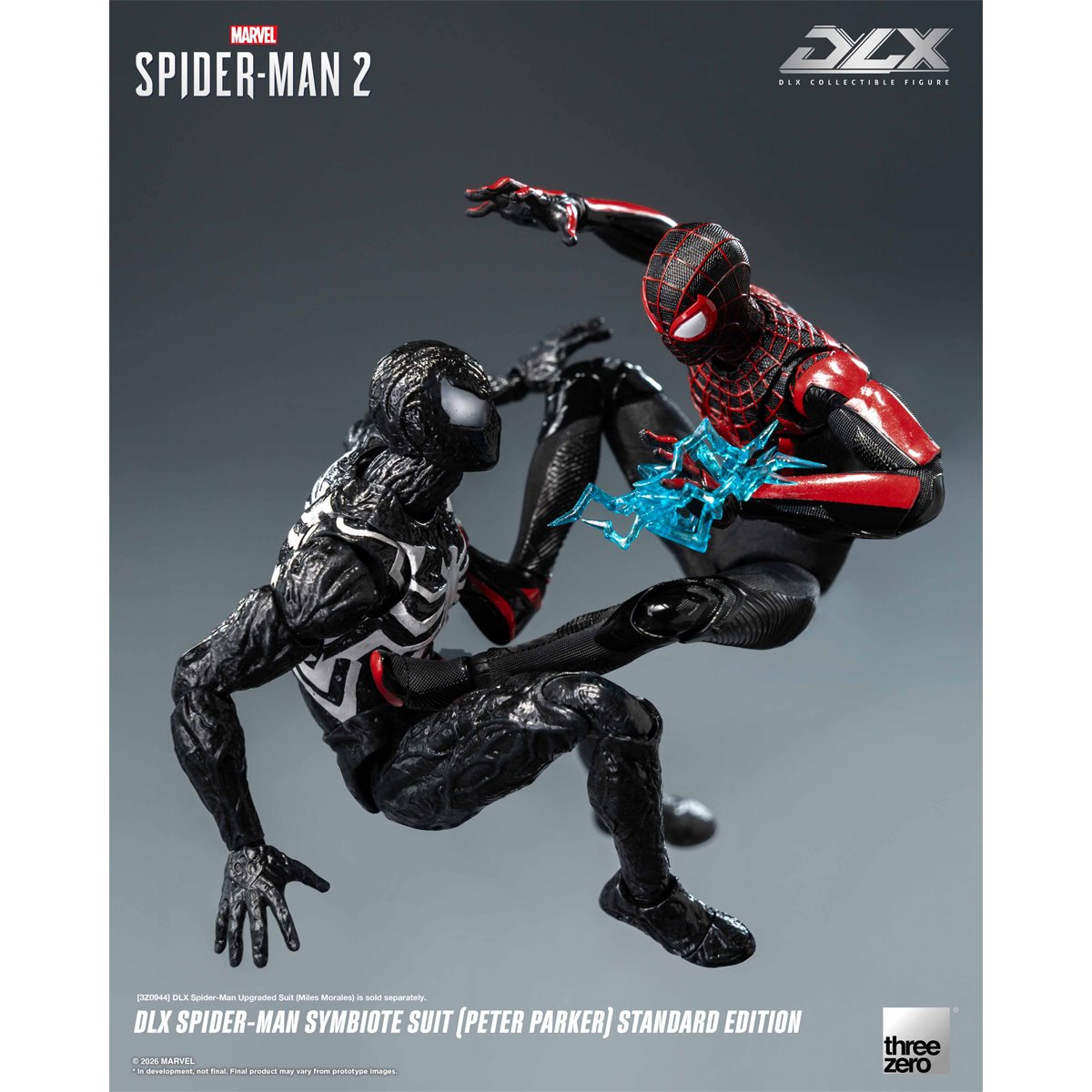 Spider-Man 2 Spider-Man Symbiote Suit Peter Parker Standard Edition DLX Figure By Threezero
