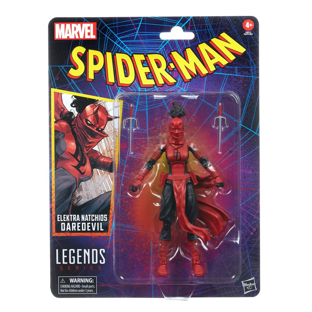 Spider-Man Retro Marvel Legends Elektra Natchios Daredevil Action Figure
