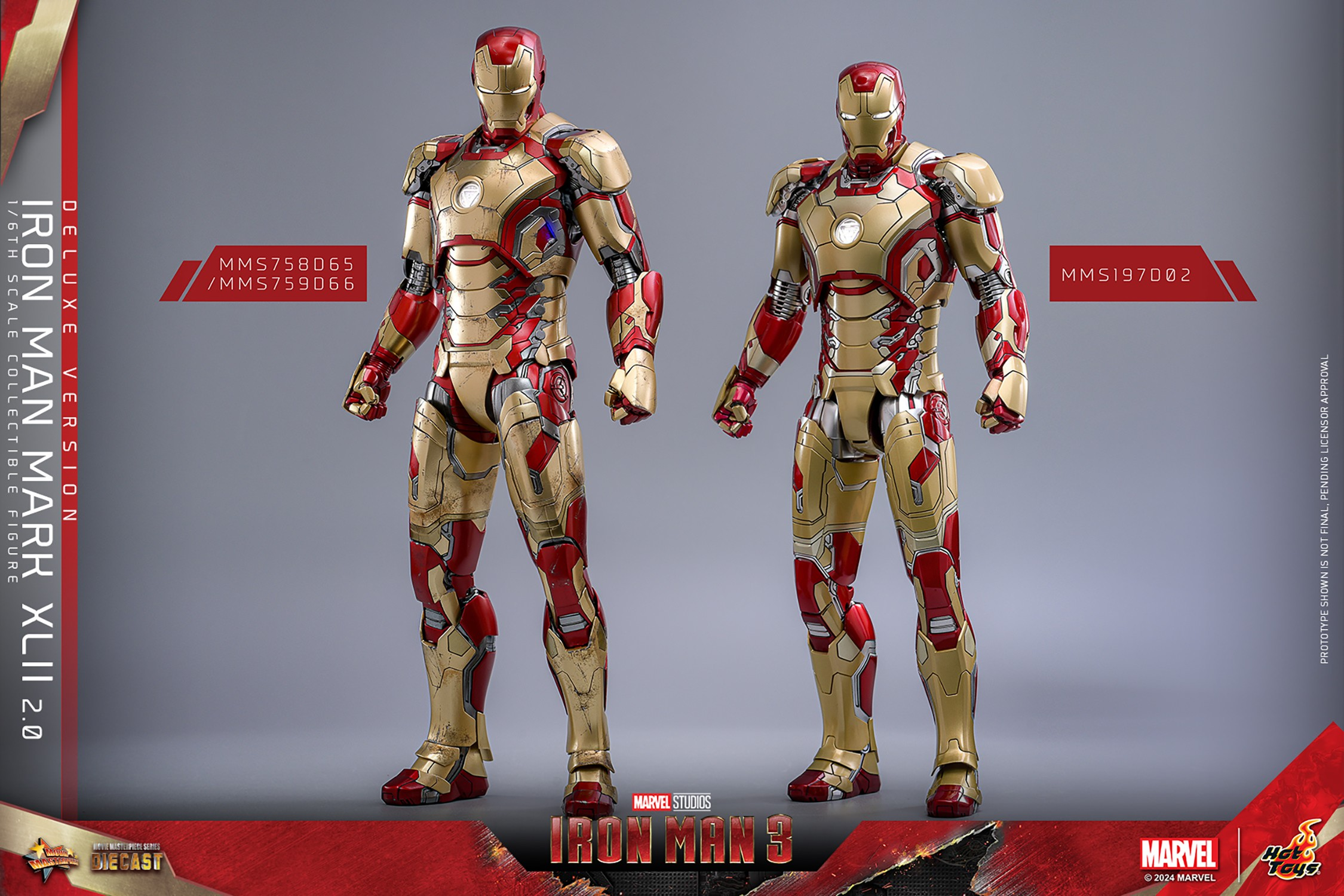 IRON MAN MARK XLII (2.0) DELUXE Sixth Scale Figure by Hot Toys