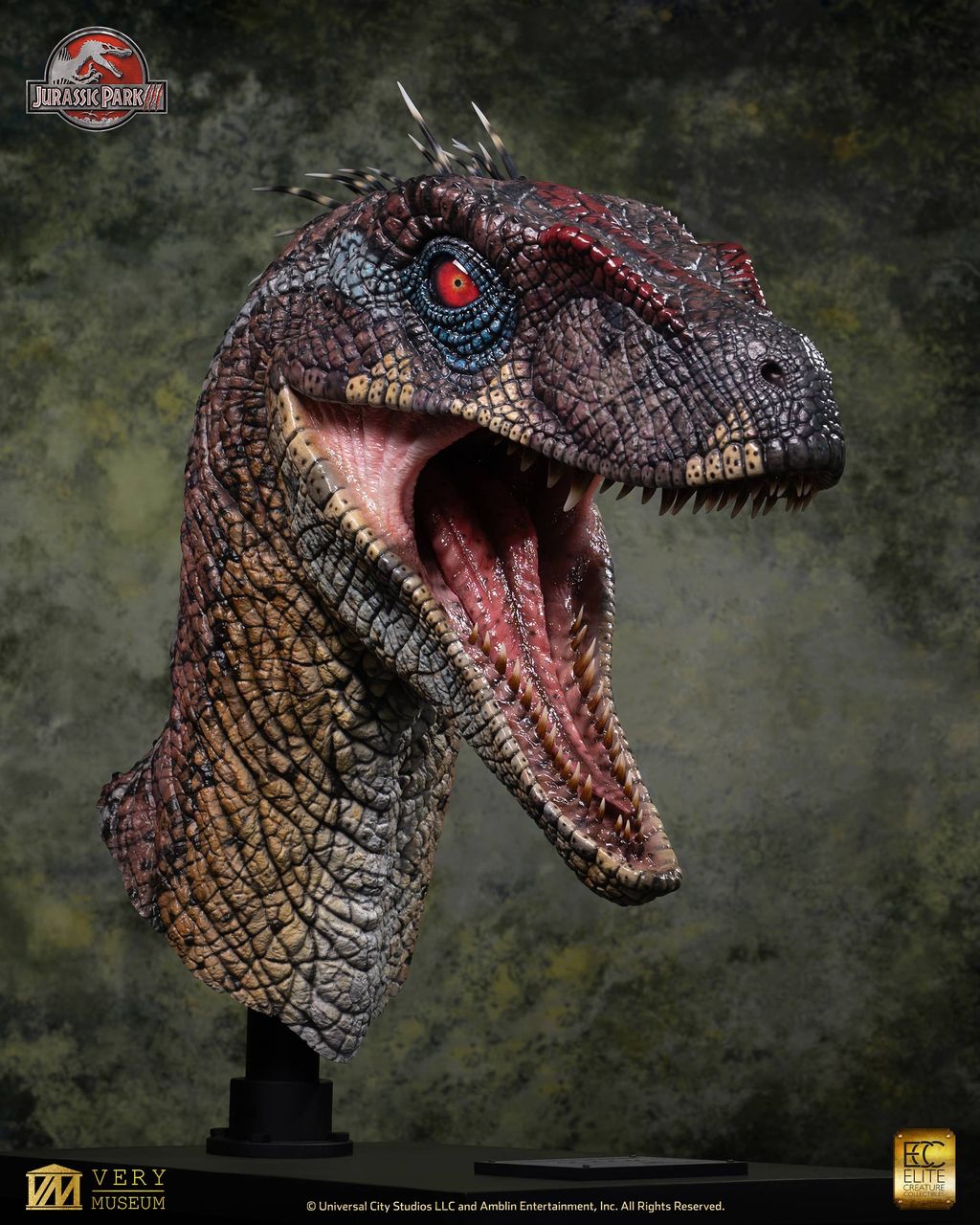 JP III: Male Alpha Velociraptor Bust