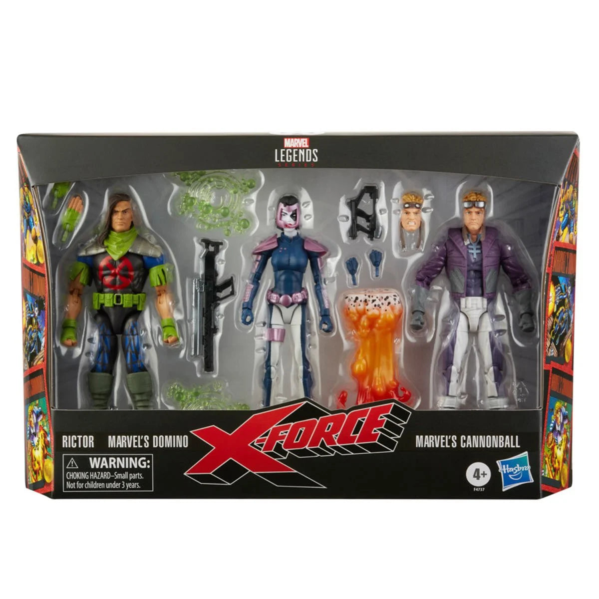 X-Force Marvel Legends Rictor, Domino, and Cannonball 6-Inch Action Figures 3-Pack