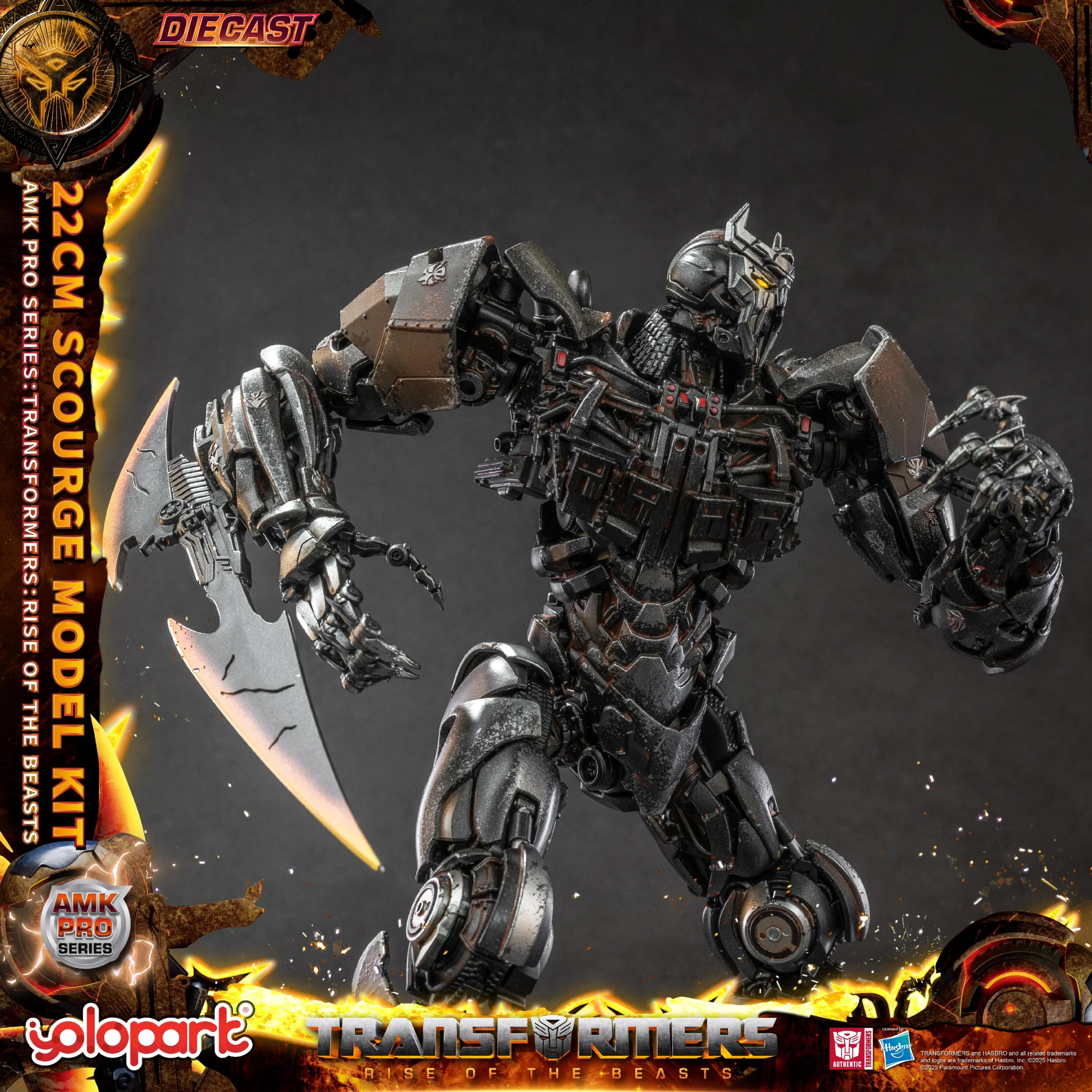 Transformers Rise of the Beasts Scourge AMK Pro Series Model Kit Action Figure By Yolopark
