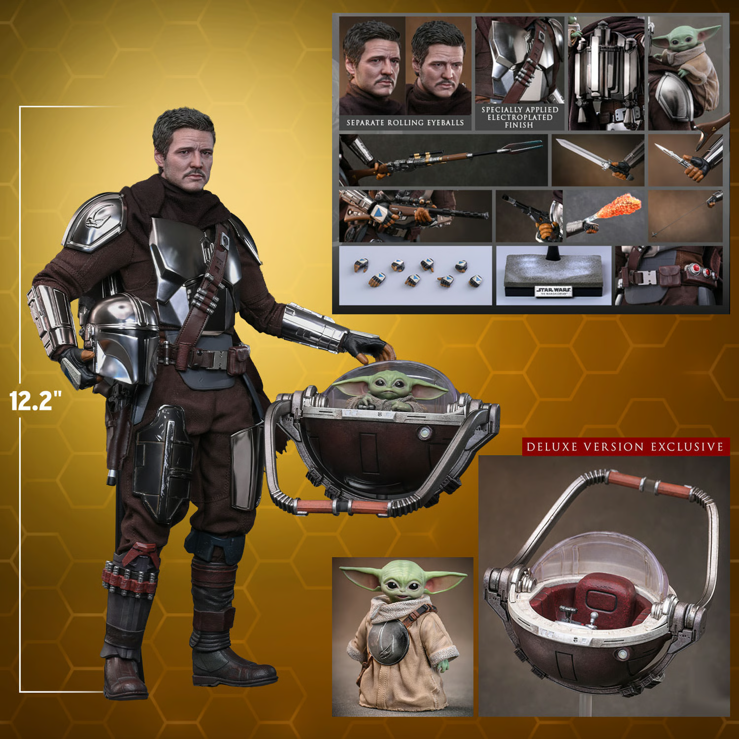 The Mandalorian and Grogu (Deluxe Version) Sixth Scale Figure by Hot Toys