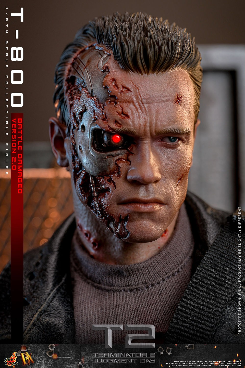 T-800 (BATTLE DAMAGED VERSION 2.0) Sixth Scale Figure by Hot Toys