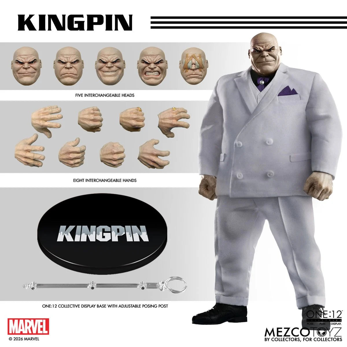 Kingpin One:12 Collective Action Figure By Mezco