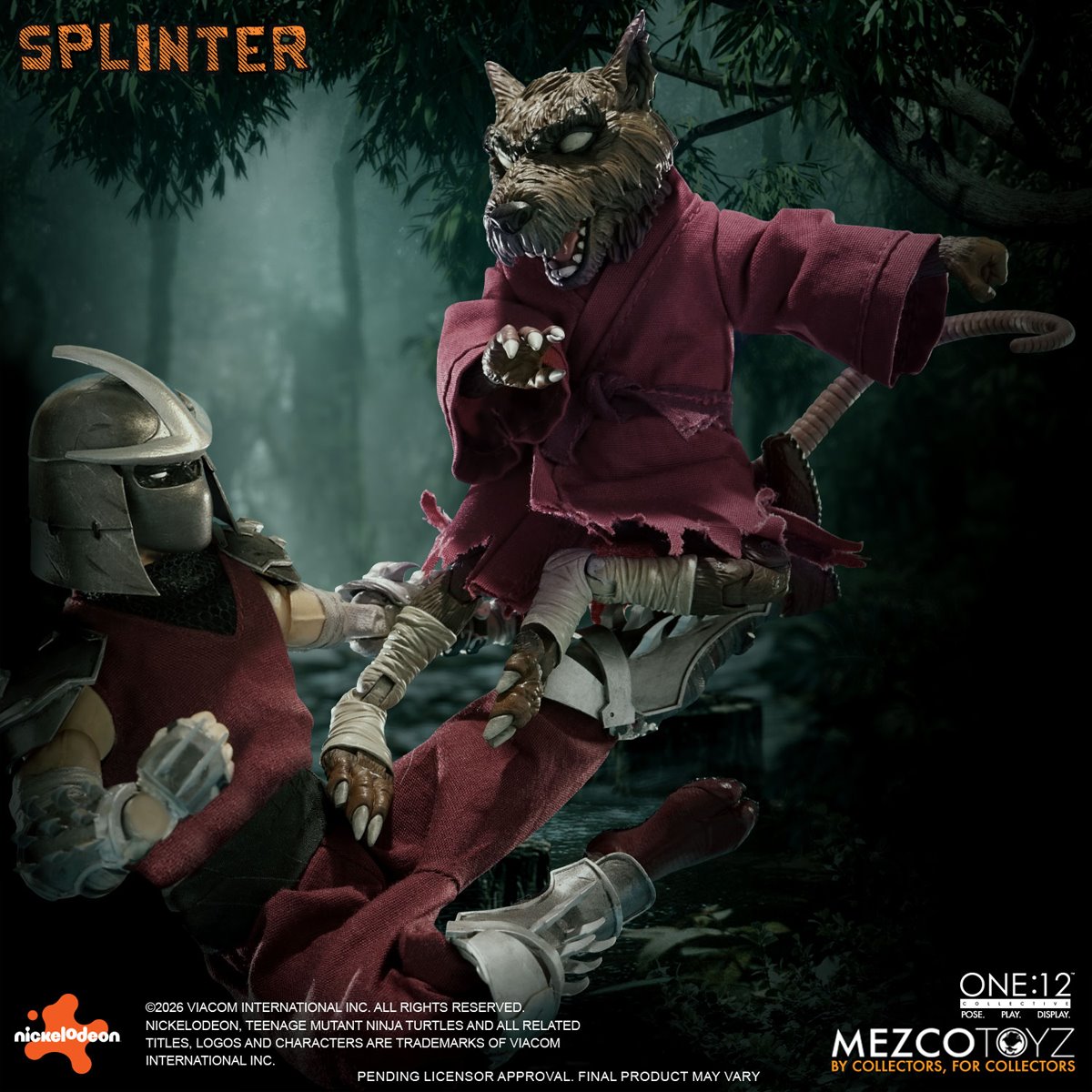 Teenage Mutant Ninja Turtles Master Splinter One:12 Collective Action Figure by Mezco