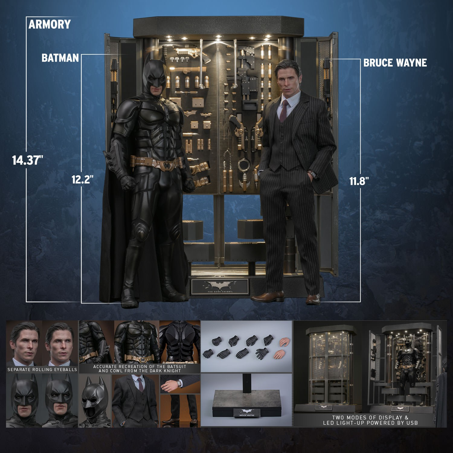 BATMAN ARMORY WITH BRUCE WAYNE (2.0) By Hot Toys