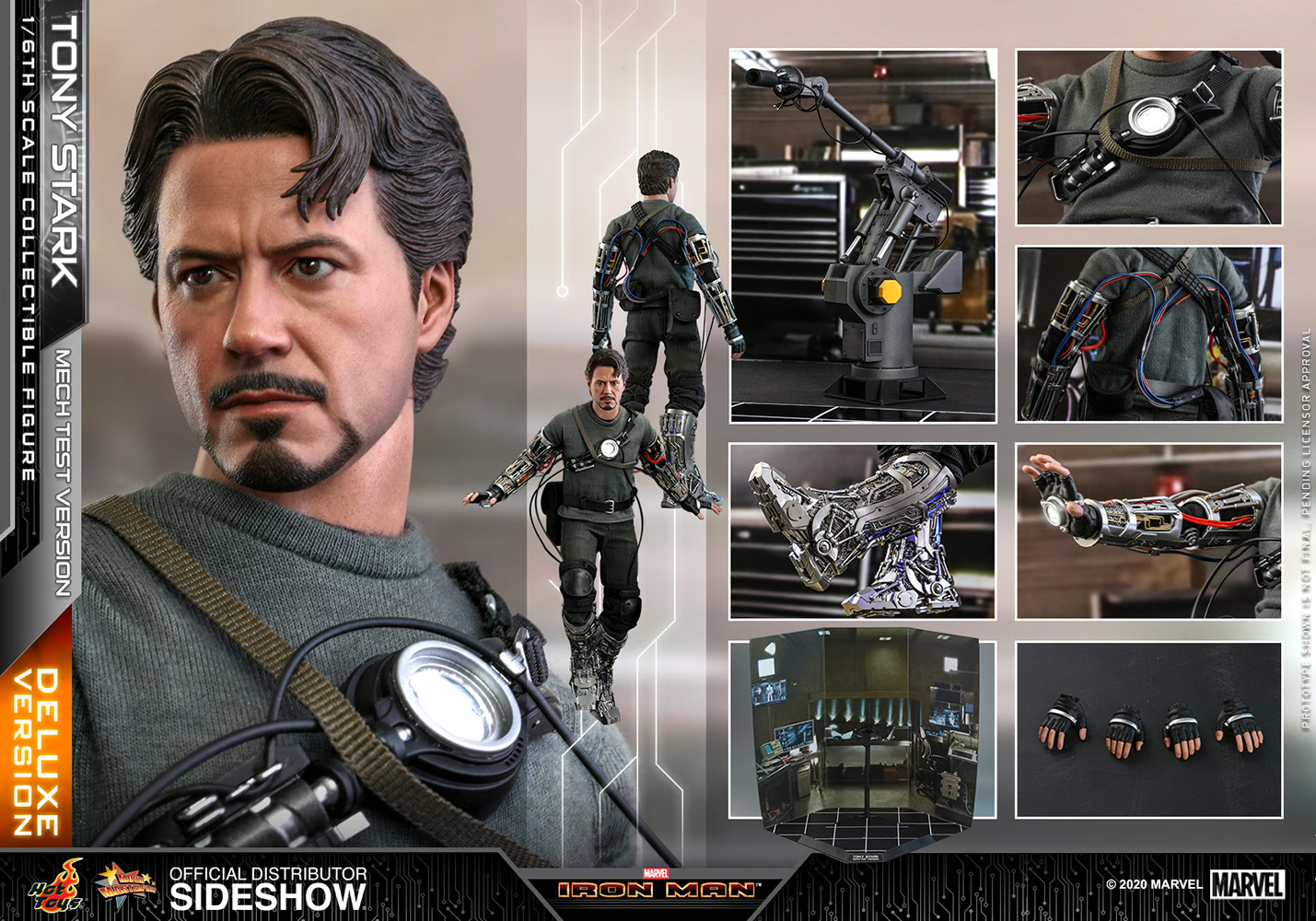 Tony Stark Mech Test Version Deluxe 1/6th Scale Hot Toys Action Figure