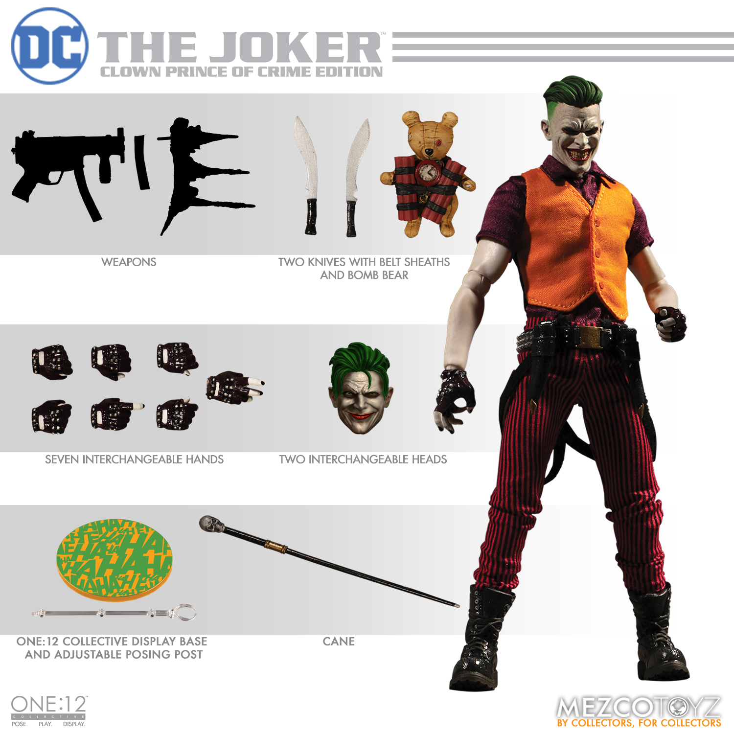 The Joker Clown Prince of Crime Edition One:12 Collective Action Figure By Mezco