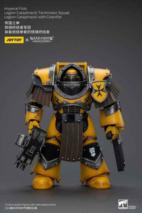 Warhammer: The Horus Heresy Imperial Fists Legion Cataphractii Terminator Squad Legion Cataphractii with Chainfist 1/18 Scale Action Figure