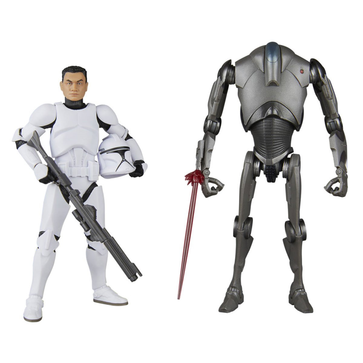 Star Wars The Black Series Phase I Clone Trooper & Super Battle Droid Action Figures