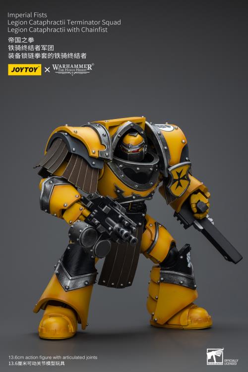 Warhammer: The Horus Heresy Imperial Fists Legion Cataphractii Terminator Squad Legion Cataphractii with Chainfist 1/18 Scale Action Figure