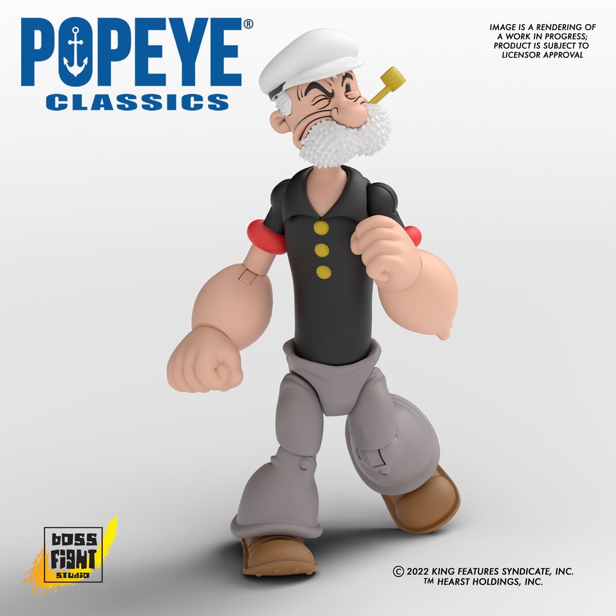 Popeye Classics Wave 2 Poopdeck Pappy Action Figure By Boss Fight Studio