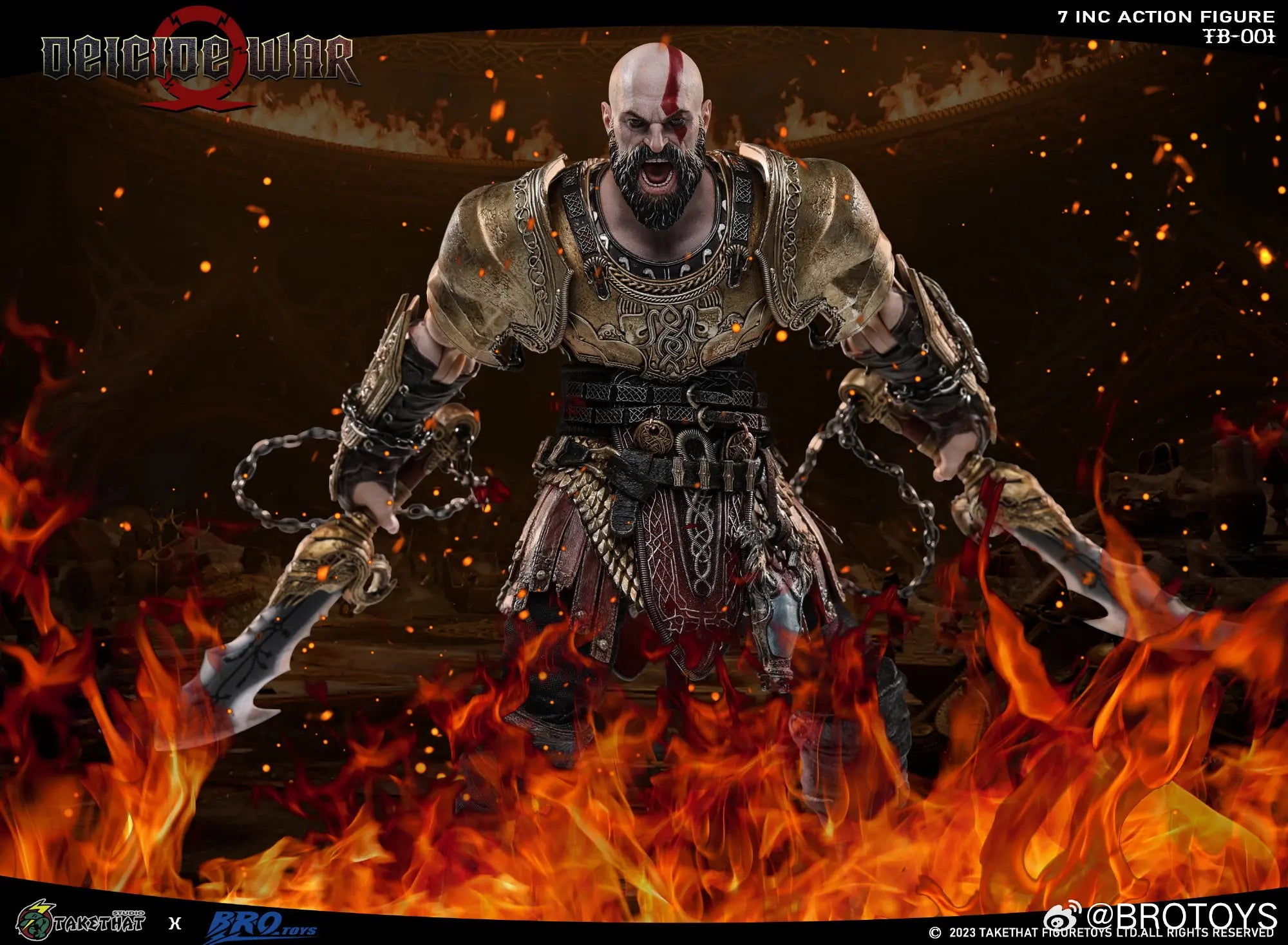 God Of War Kratos in Valkyrie Armour Deicide War Deluxe Edition Action Figure