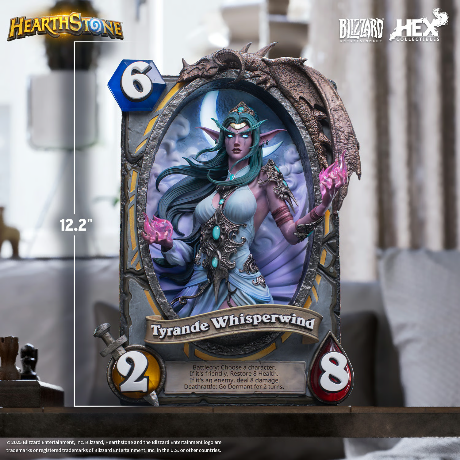 Tyrande Whisperwind 3D Art Frame Statue by HEX Collectibles