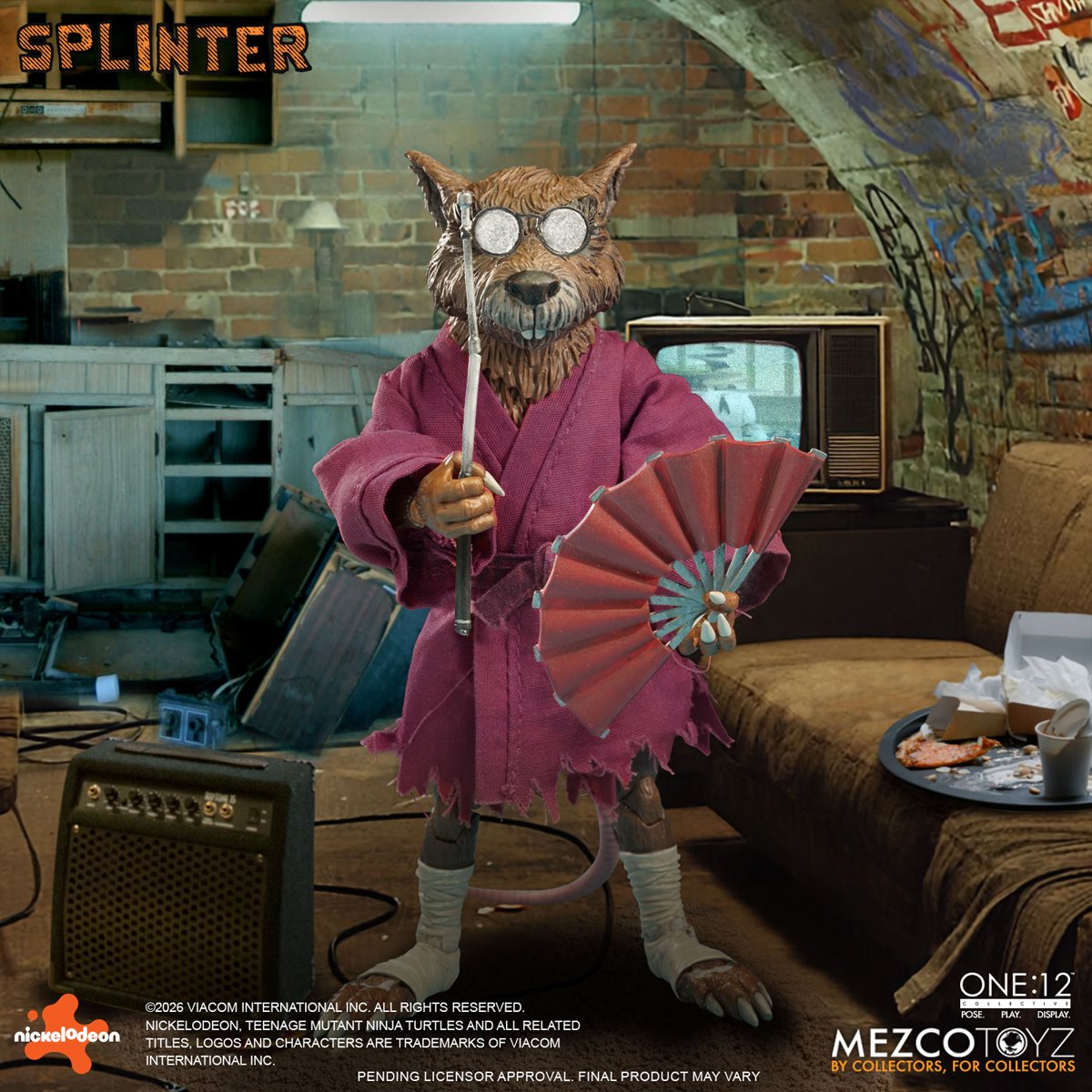 Teenage Mutant Ninja Turtles Master Splinter One:12 Collective Action Figure by Mezco