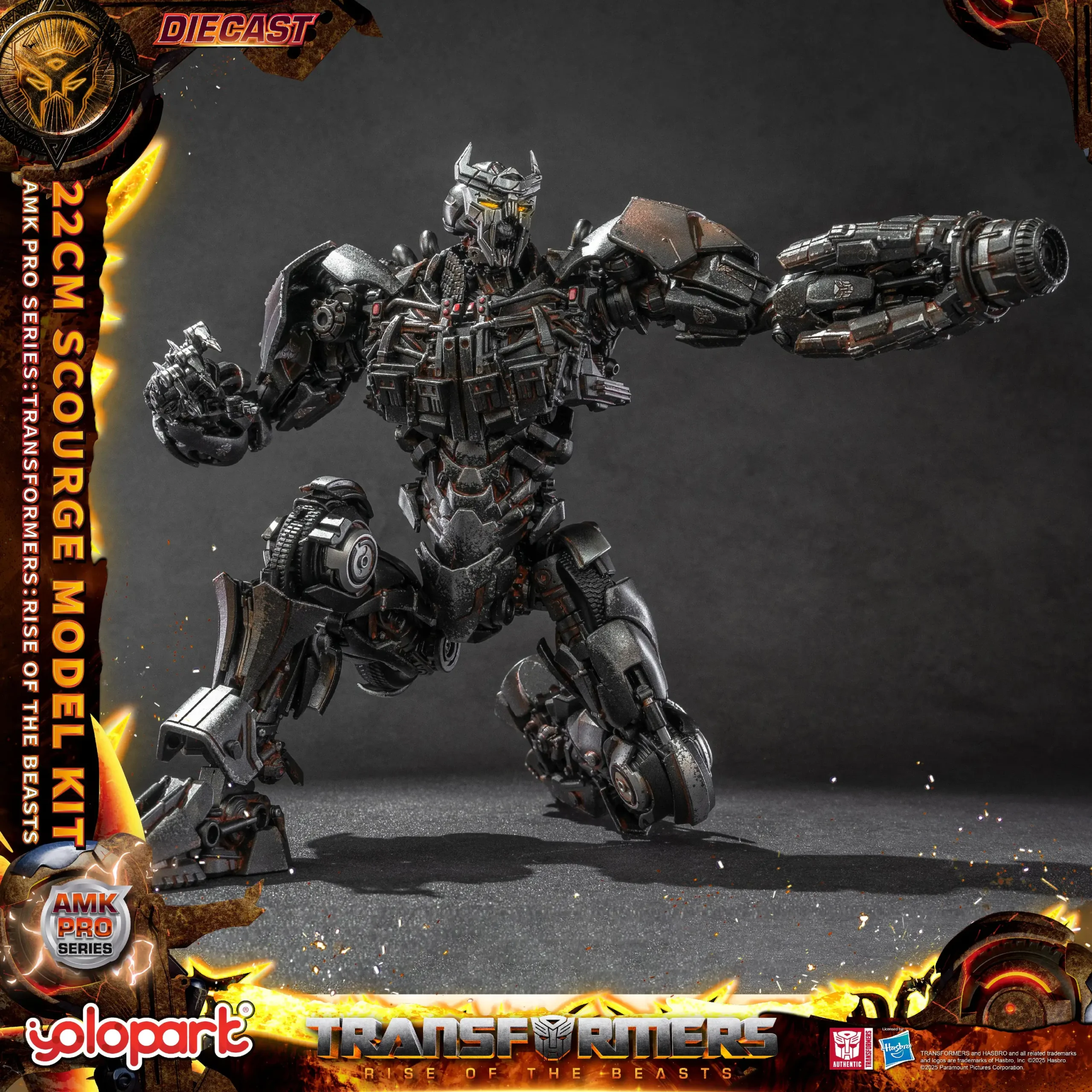 Transformers Rise of the Beasts Scourge AMK Pro Series Model Kit Action Figure By Yolopark