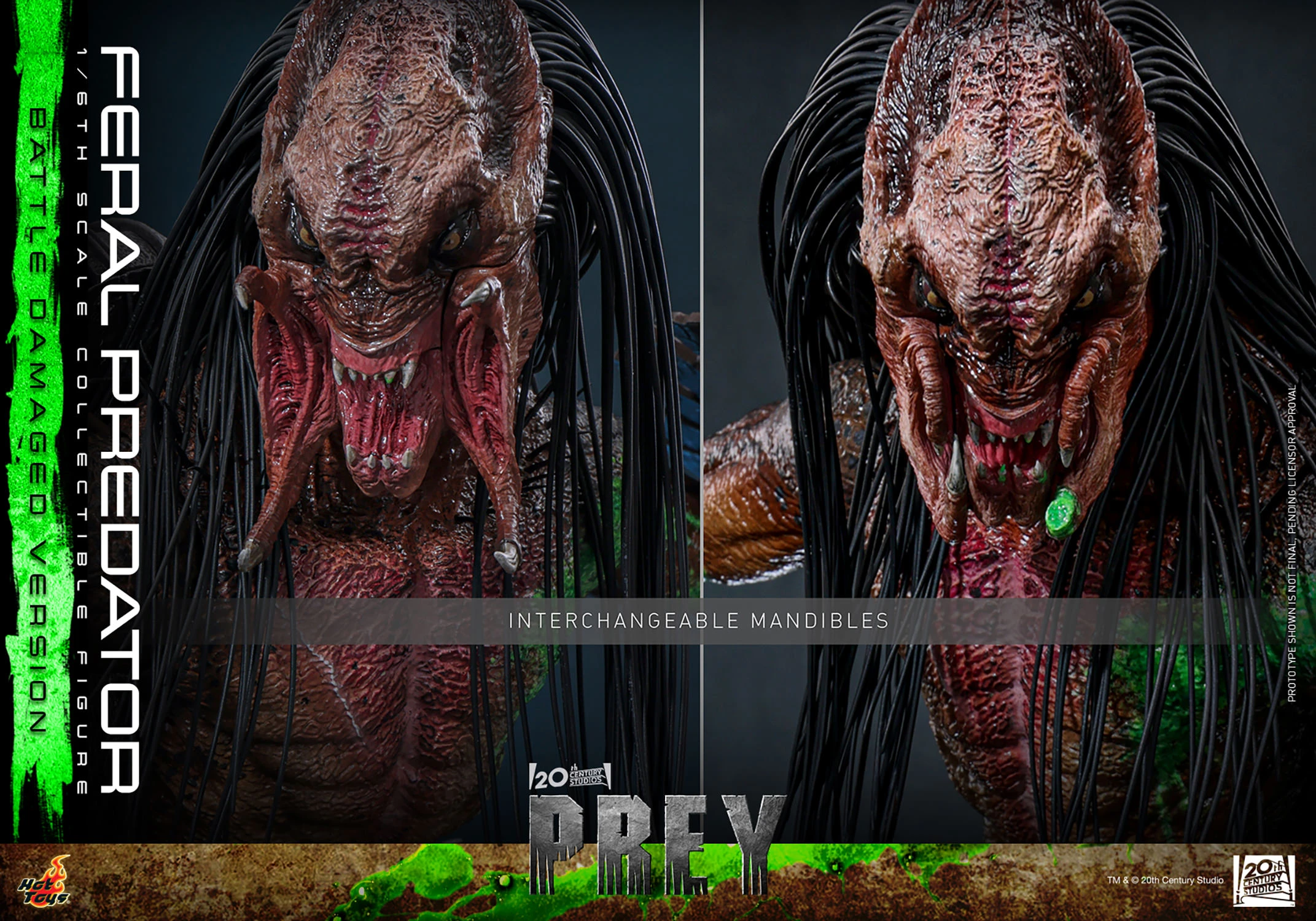 Feral Predator (Battle Damaged Version) Sixth Scale Figure by Hot Toys