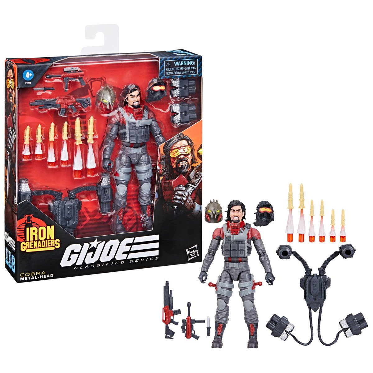 G.I. Joe Classified Deluxe Iron Grenadier Metal-Head Action Figure