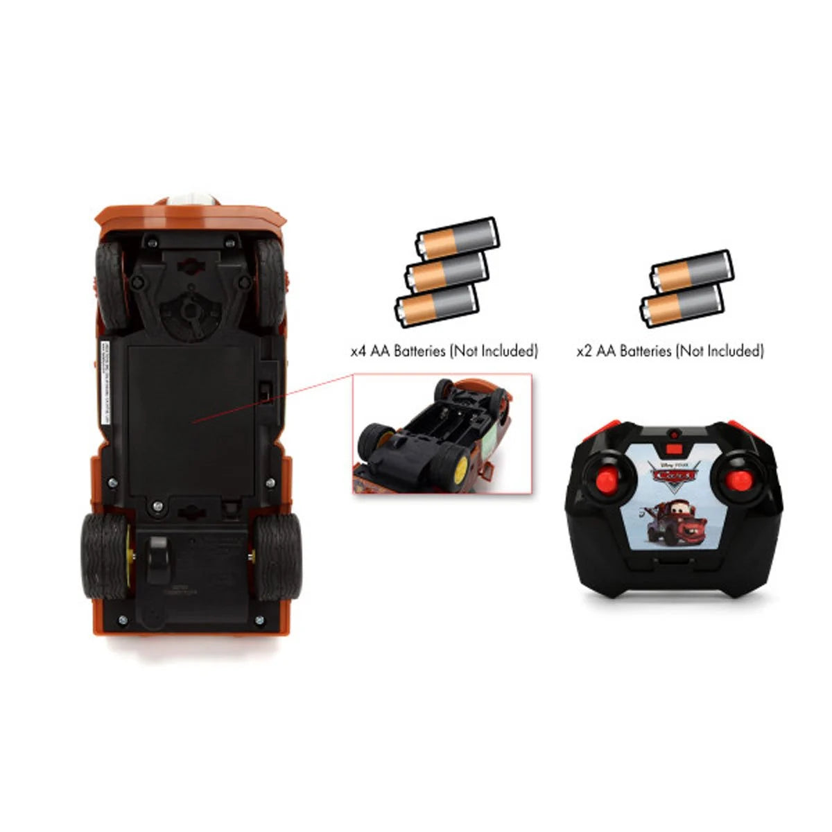 Cars Tow Mater Turbo Racer 1:24 Scale RC Vehicle By Jada Toys