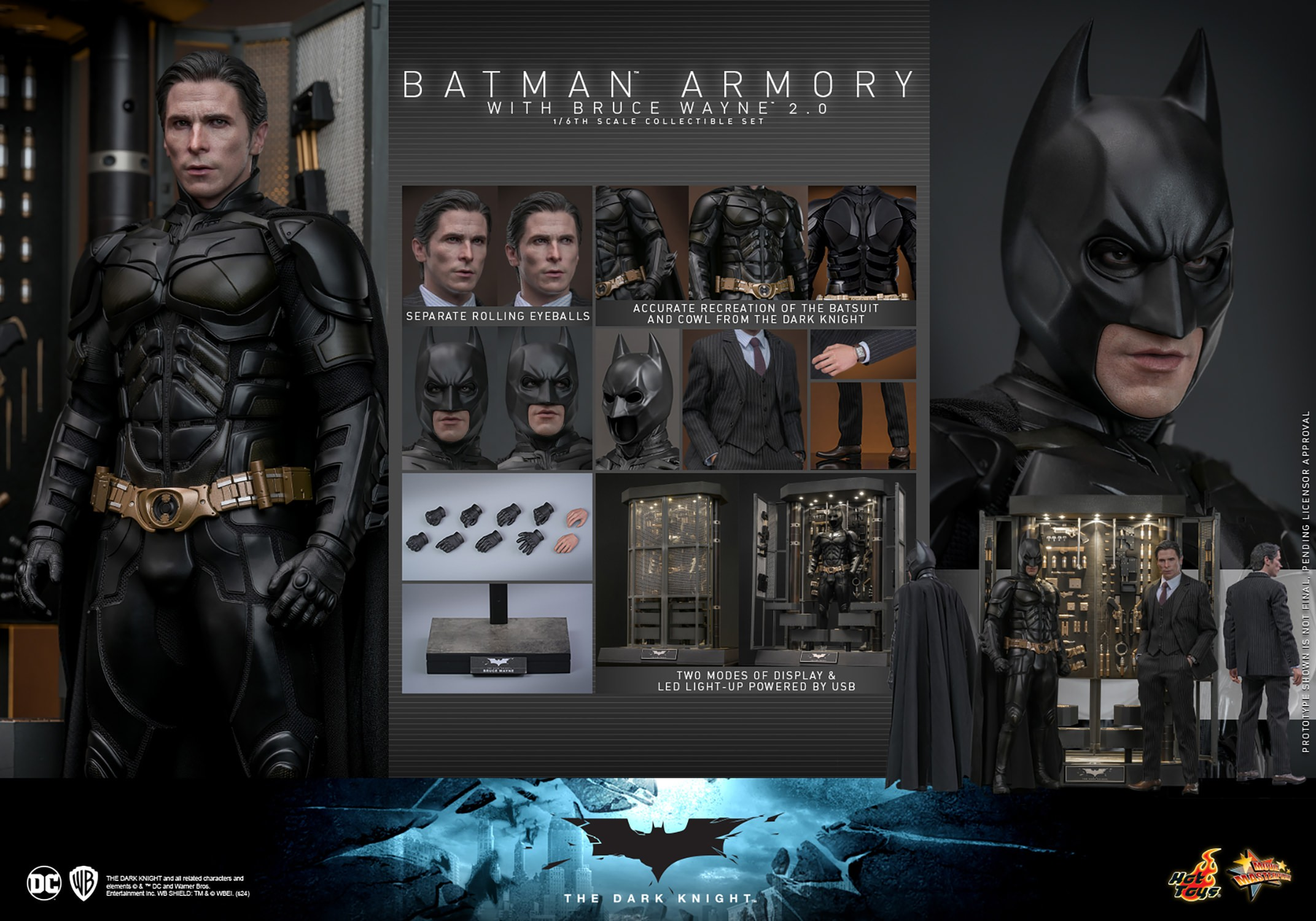 BATMAN ARMORY WITH BRUCE WAYNE (2.0) By Hot Toys