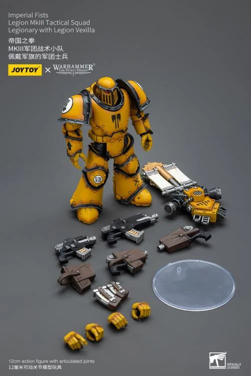 Warhammer: The Horus Heresy Imperial Fists Legion MkIII Breacher Squad Legion Breacher with Graviton Gun 1/18 Scale Action Figure