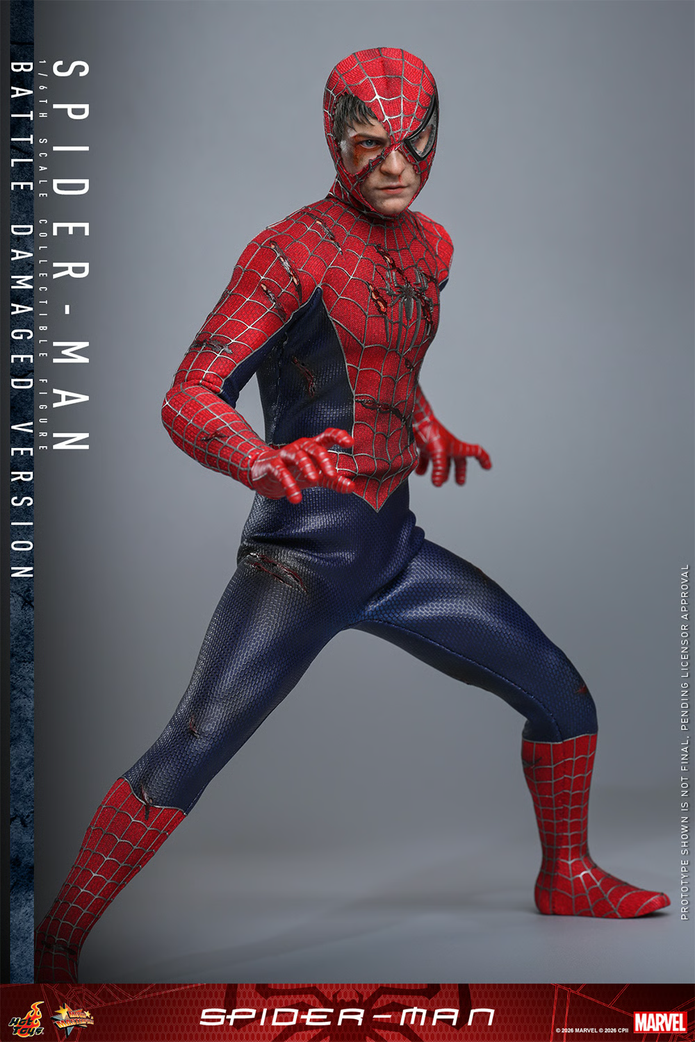 Spider-Man (Battle Damaged Version) Figure by Hot Toys