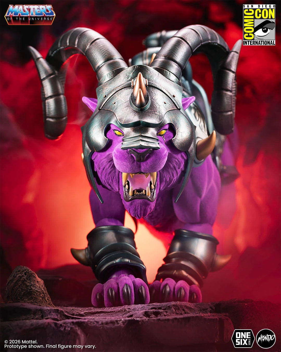 Mondo Masters of the Universe Panthor 1/6 Scale Figure Flocked (Limited Edition)