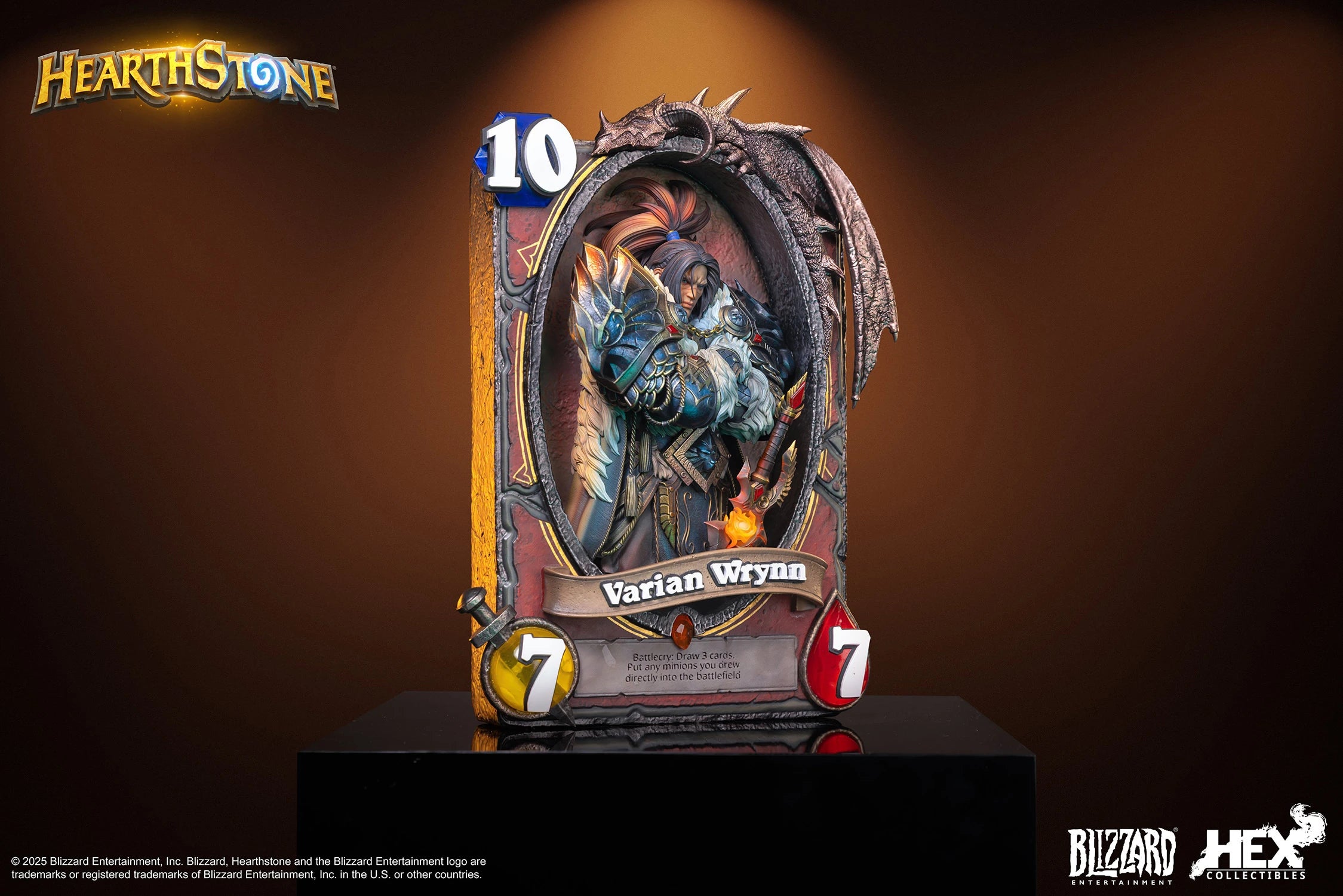 Varian Wrynn 3D Art Frame by HEX Collectibles