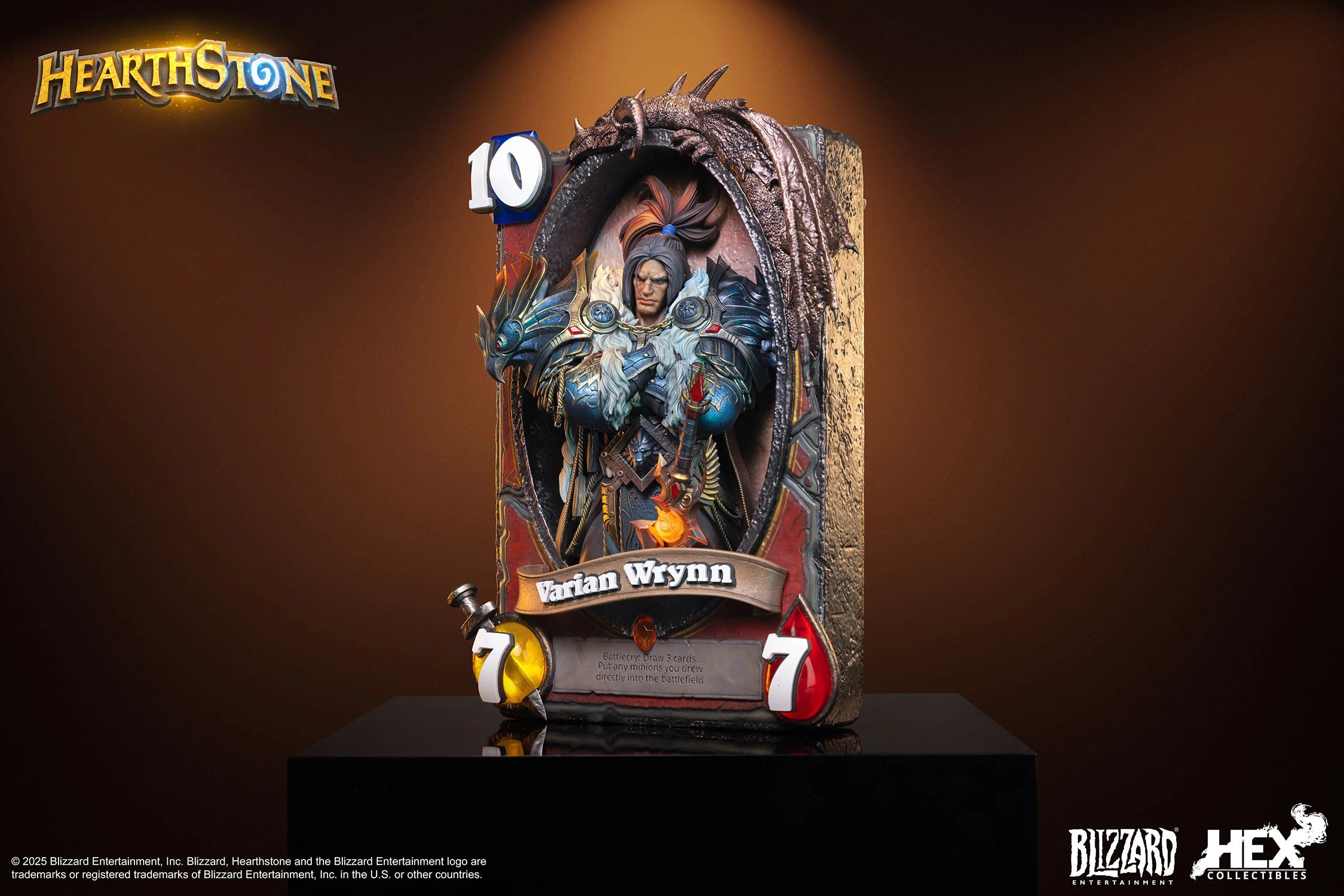 Varian Wrynn 3D Art Frame by HEX Collectibles