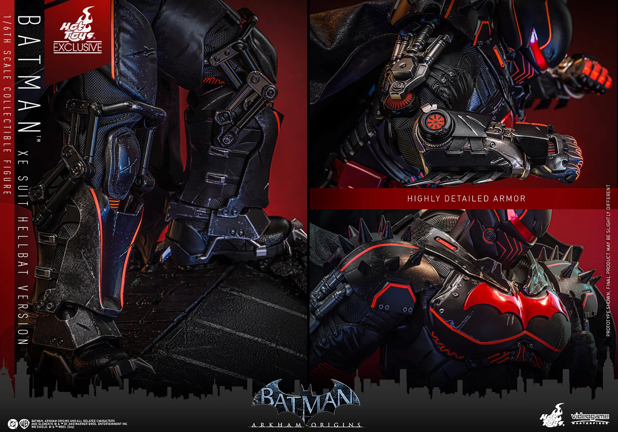 Batman XE Suit Hellbat Version Figure By Hot Toys