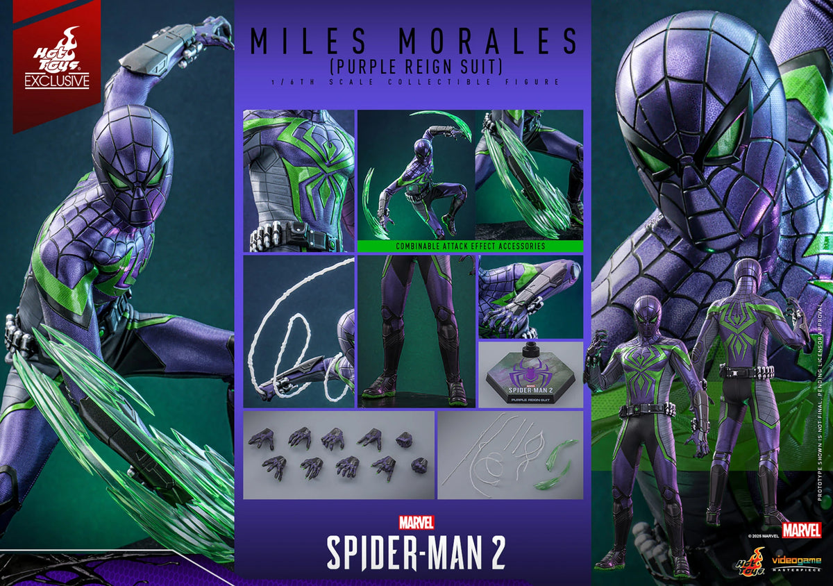 Miles Morales Purple Reign Suit Sixth Scale Figure by Hot Toys