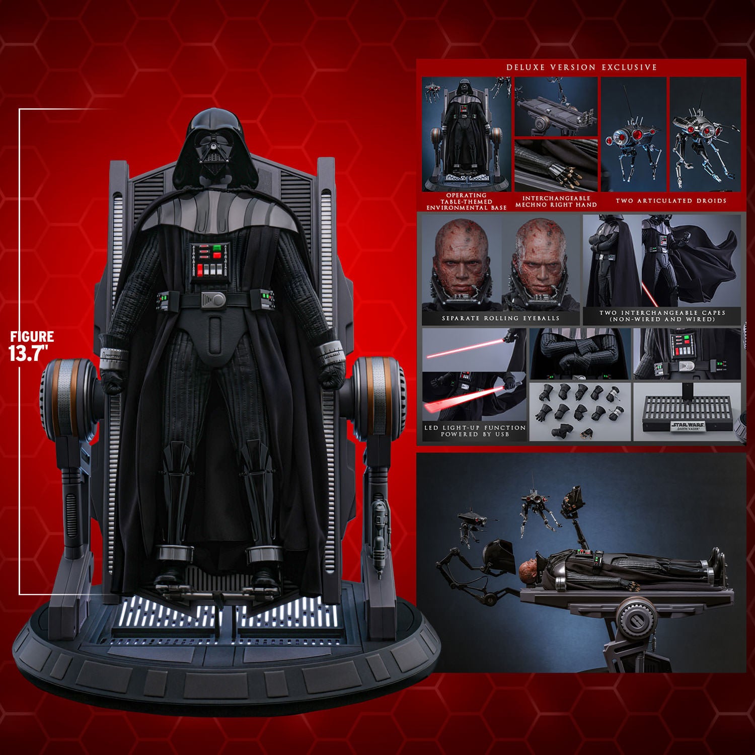 Darth Vader™ (Star Wars Ep III) (Deluxe Version) Sixth Scale Figure by Hot Toys