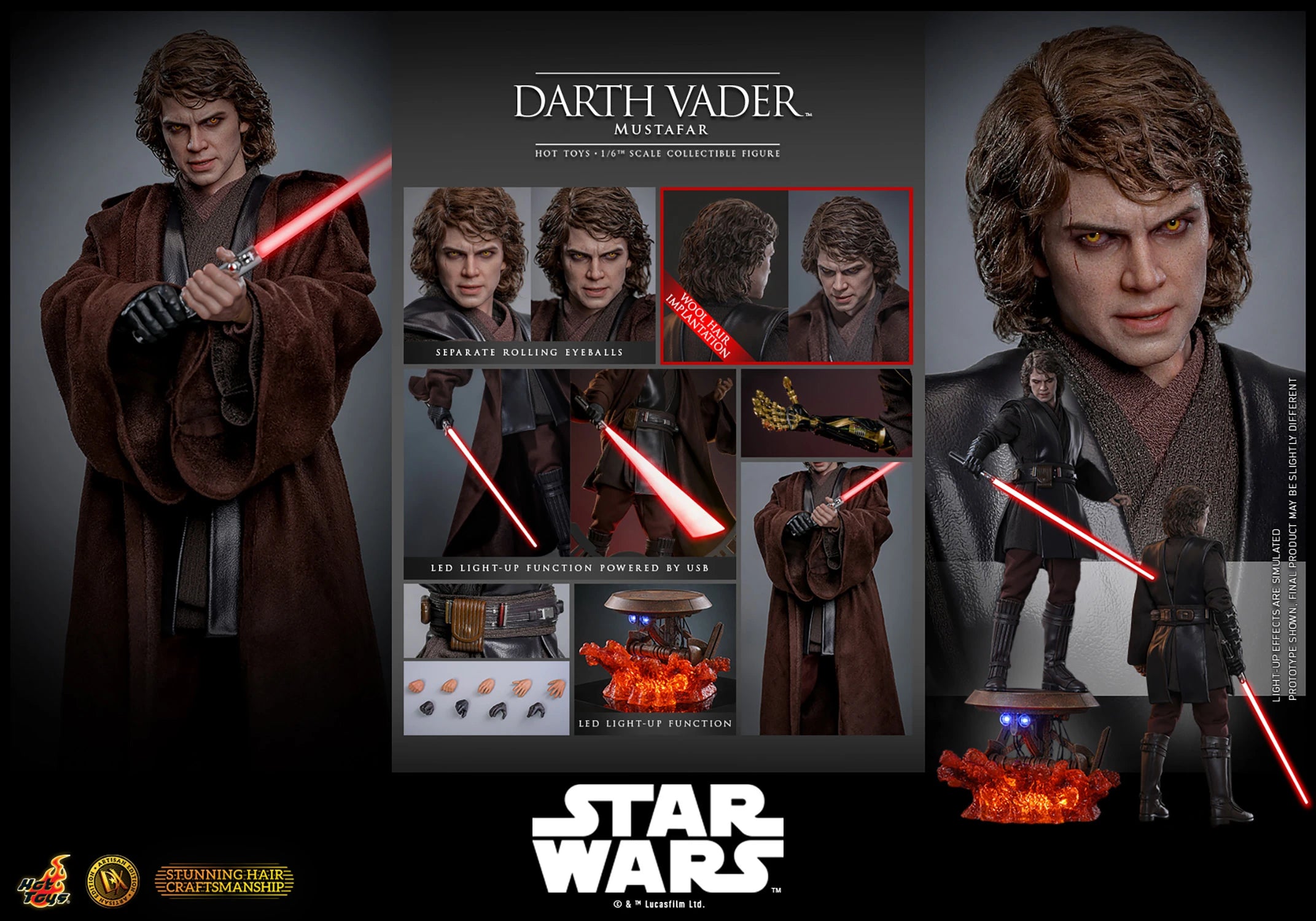 Darth Vader (Mustafar) (Artisan Edition) Sixth Scale Figure Hot Toys