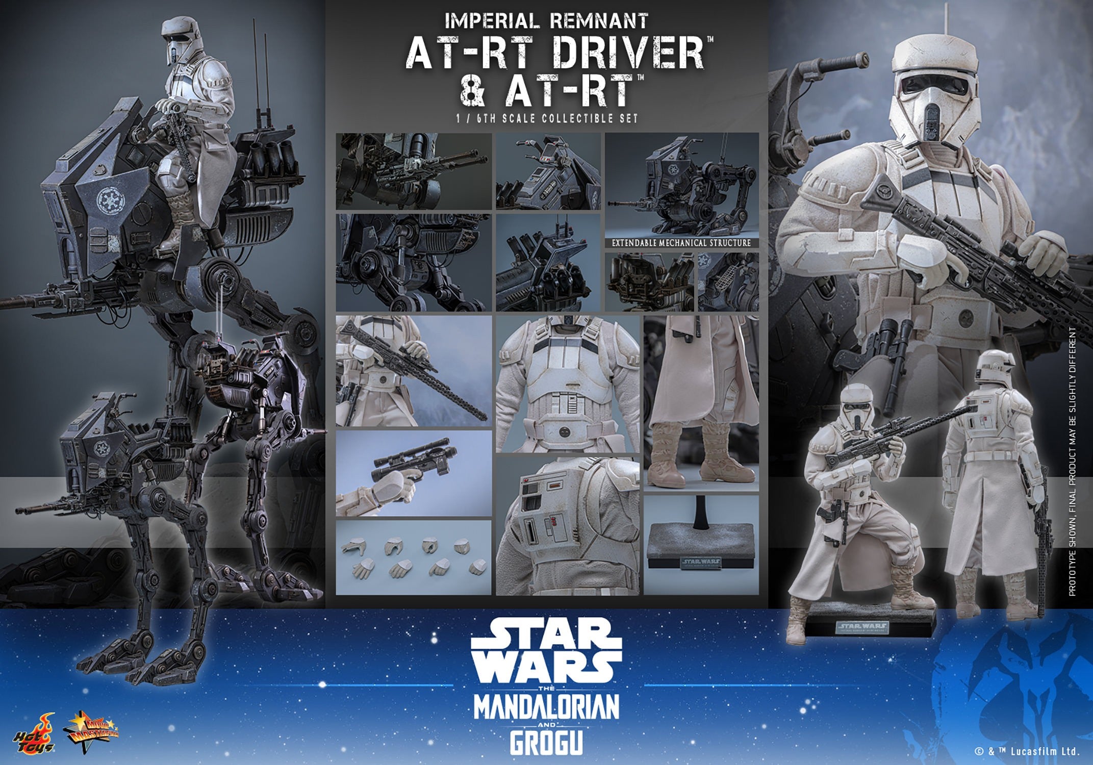 Star Wars Imperial Remnant AT-RT Driver & AT-RT Sixth Scale Figure by Hot Toys