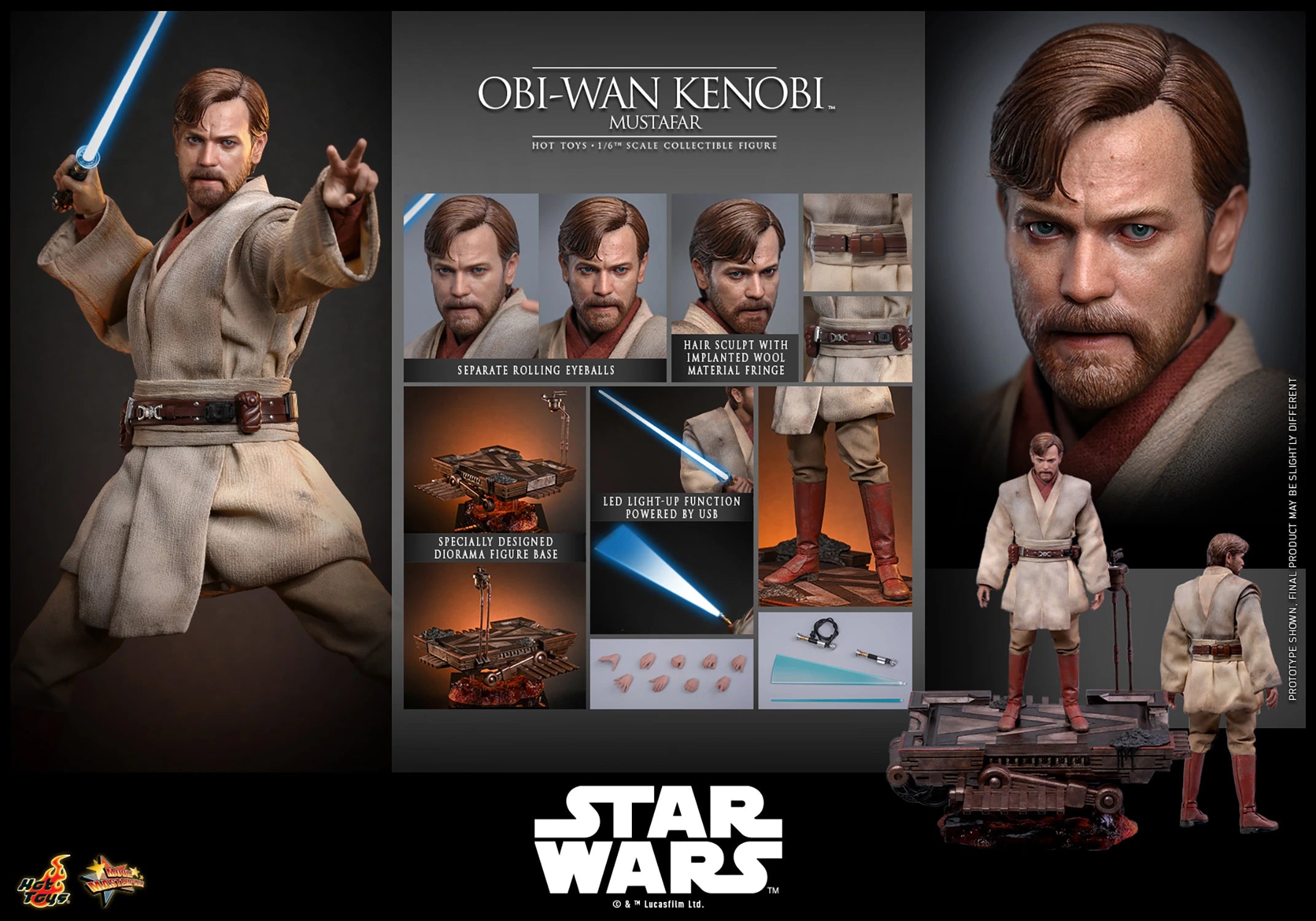 Obi-Wan Kenobi™ (Mustafar) Sixth Scale Figure Hot Toys